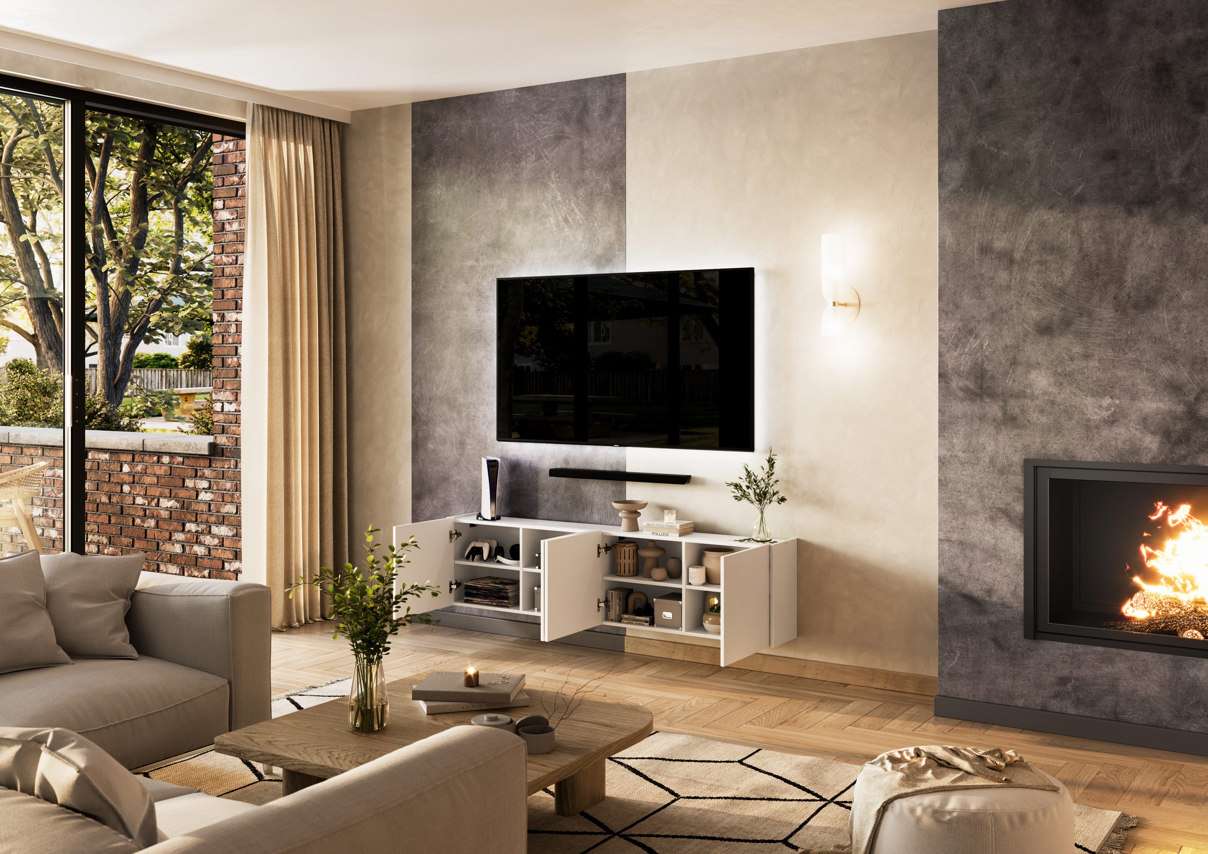 GERMANIA Multifunctionele kast Libbiano met balkonlook