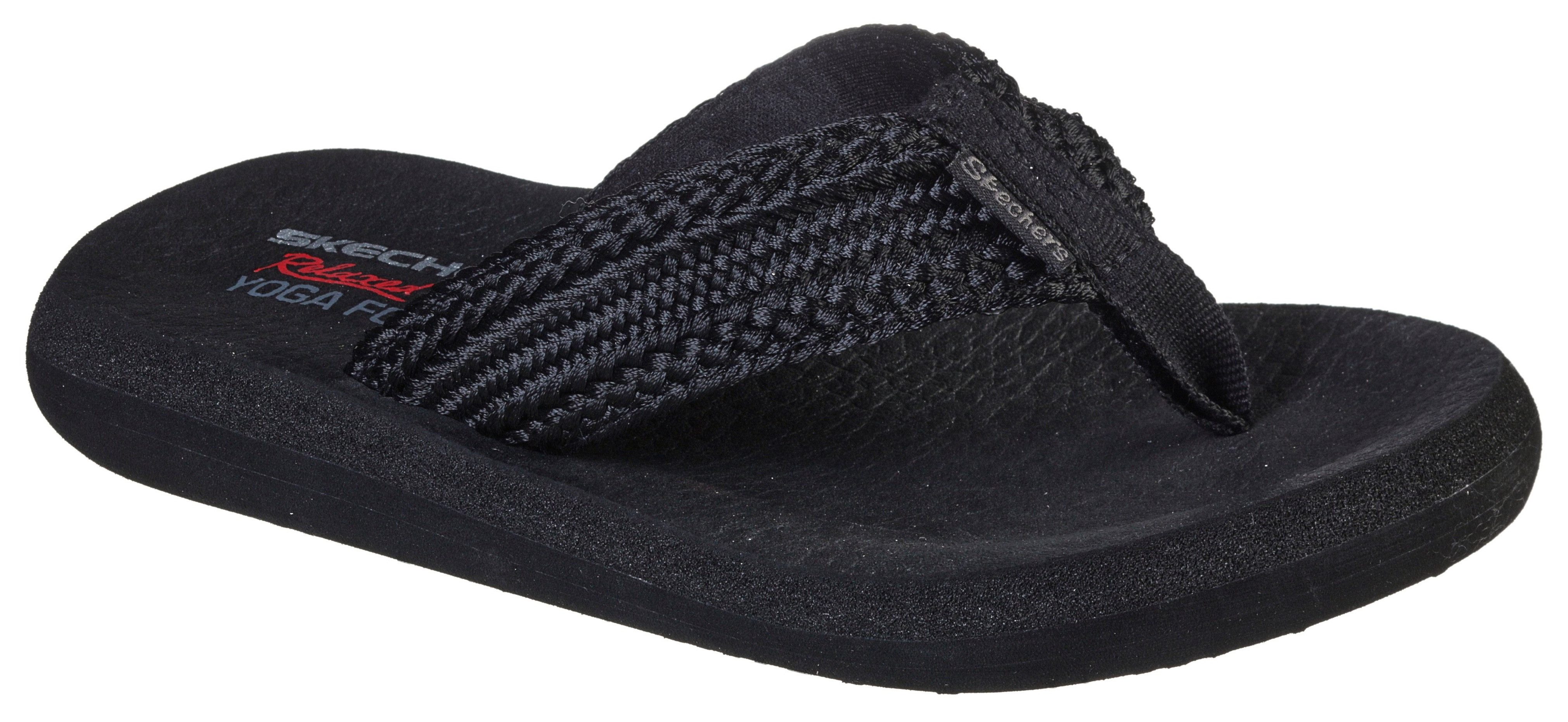 Skechers Teenslippers ASANA-HIDDEN VALLEY dames teenslippers maat 39 zwart