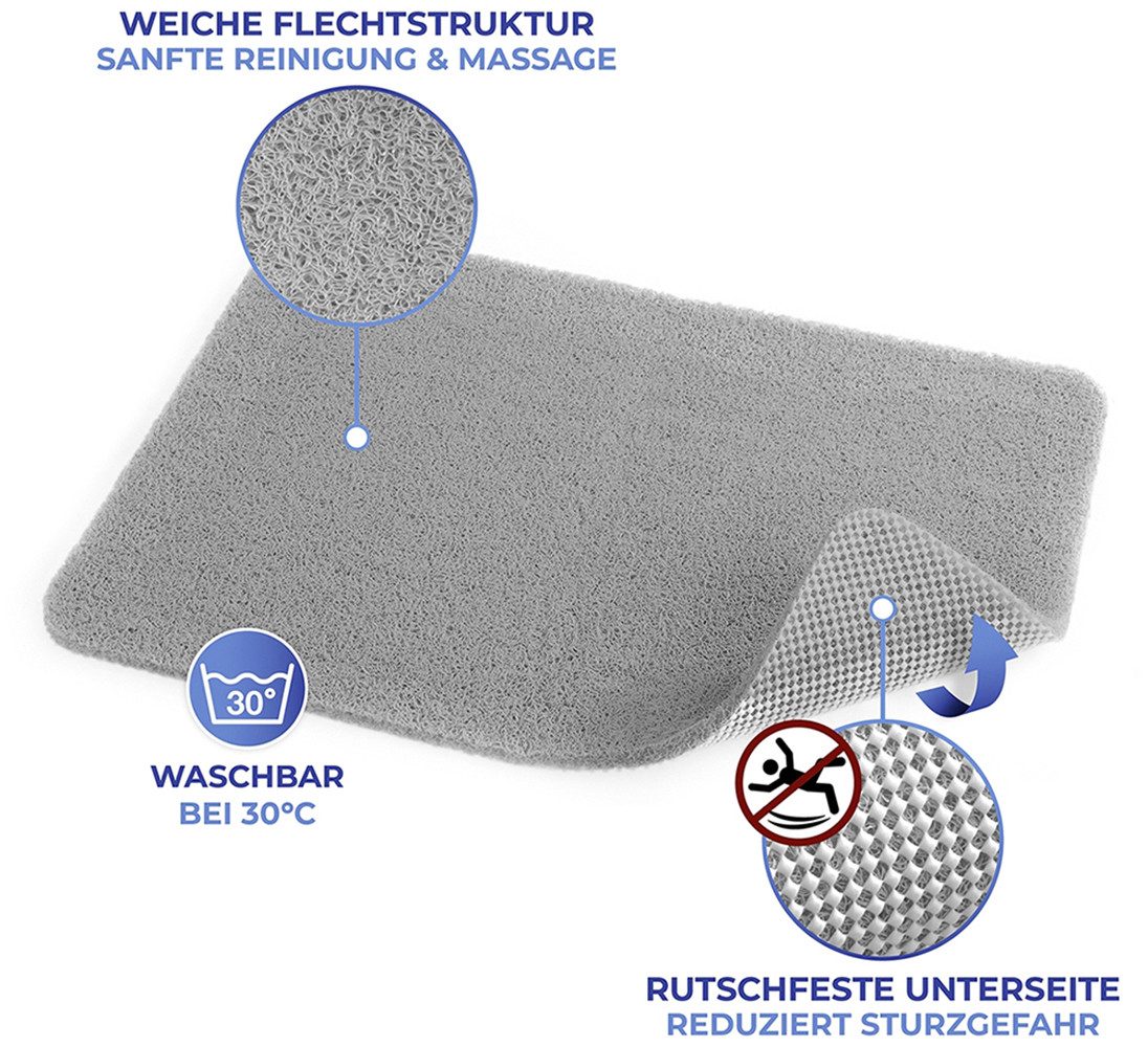 Maximex Douchemat Wellness Reiniging en massage van de voeten, antislip netvloer, waterafvoer (1 stuk)