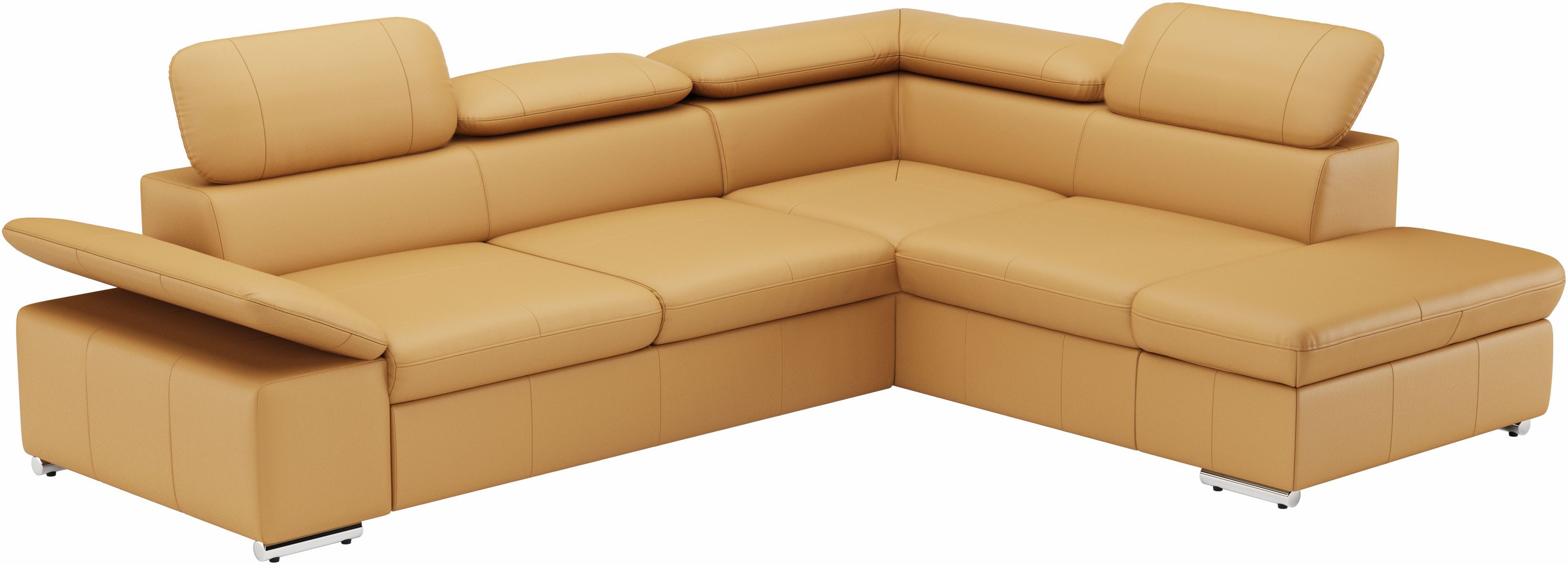 sit&more Hoekbank Valentine, L-vorm, bank met verstelbare arm- en hoofdsteun