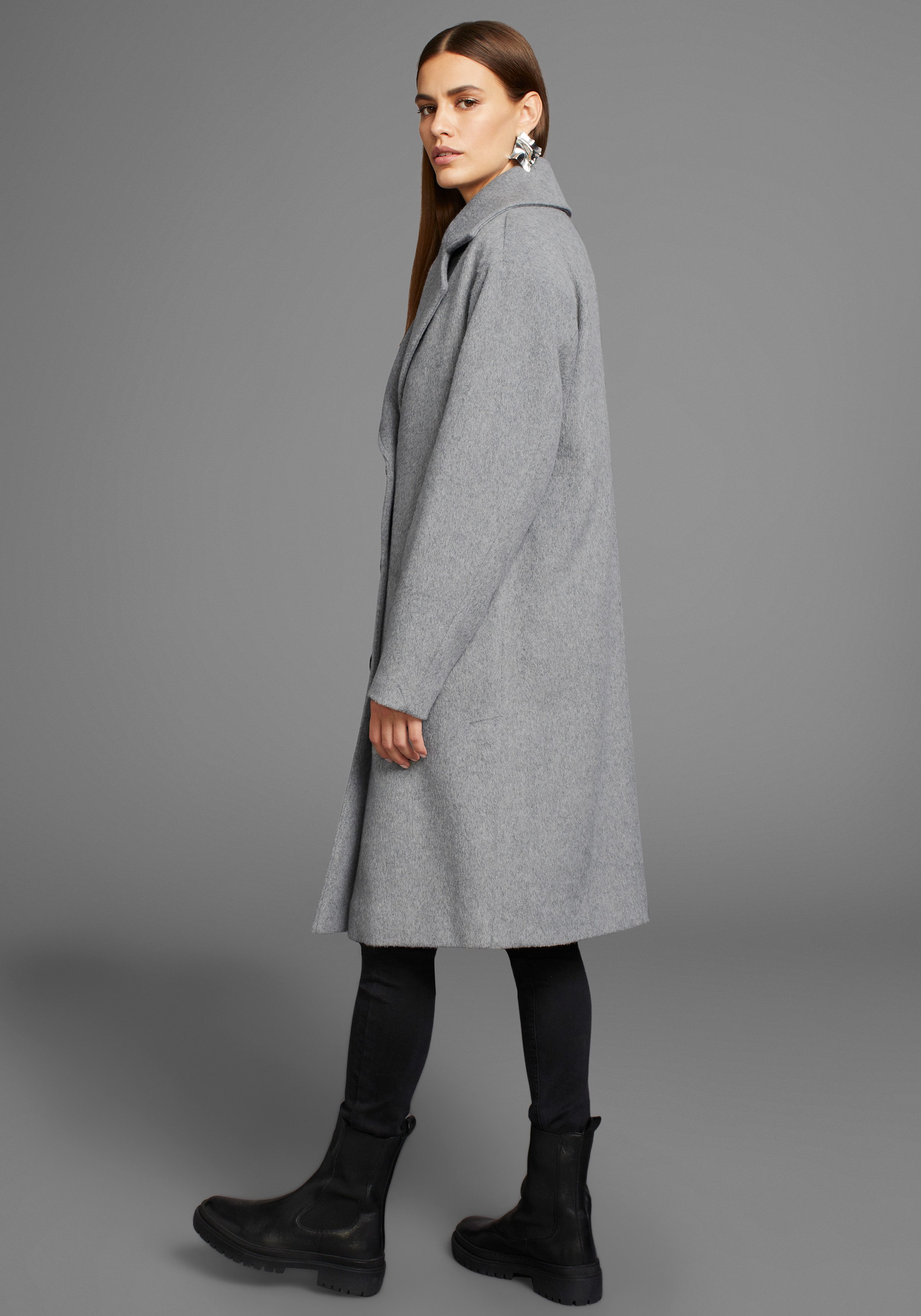 HECHTER PARIS Wollen jas in asymmetrische oversized vorm - nieuwe collectie