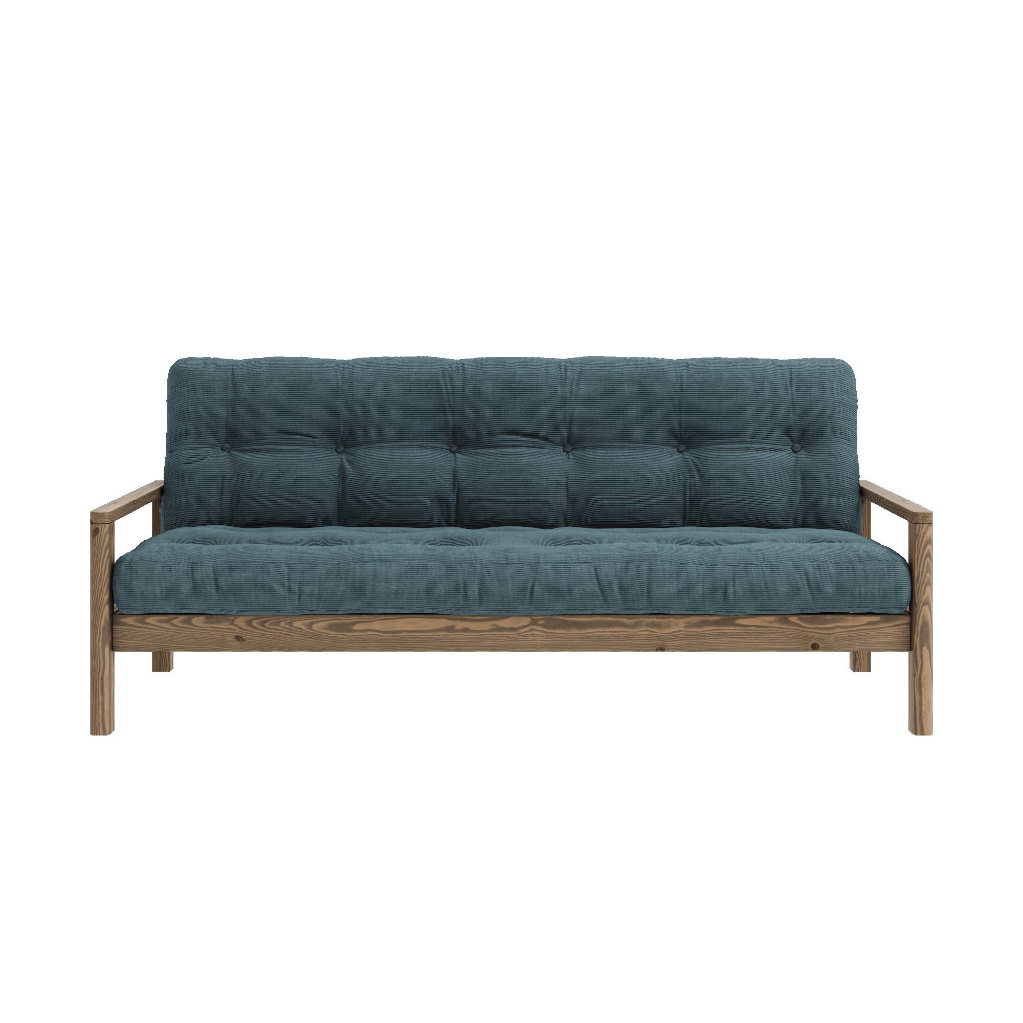 Karup Slaapbank Knob met futonmatras, verschillende kleuren, fsc-gecertificeerd, dennenhout bruin, slaapbanken