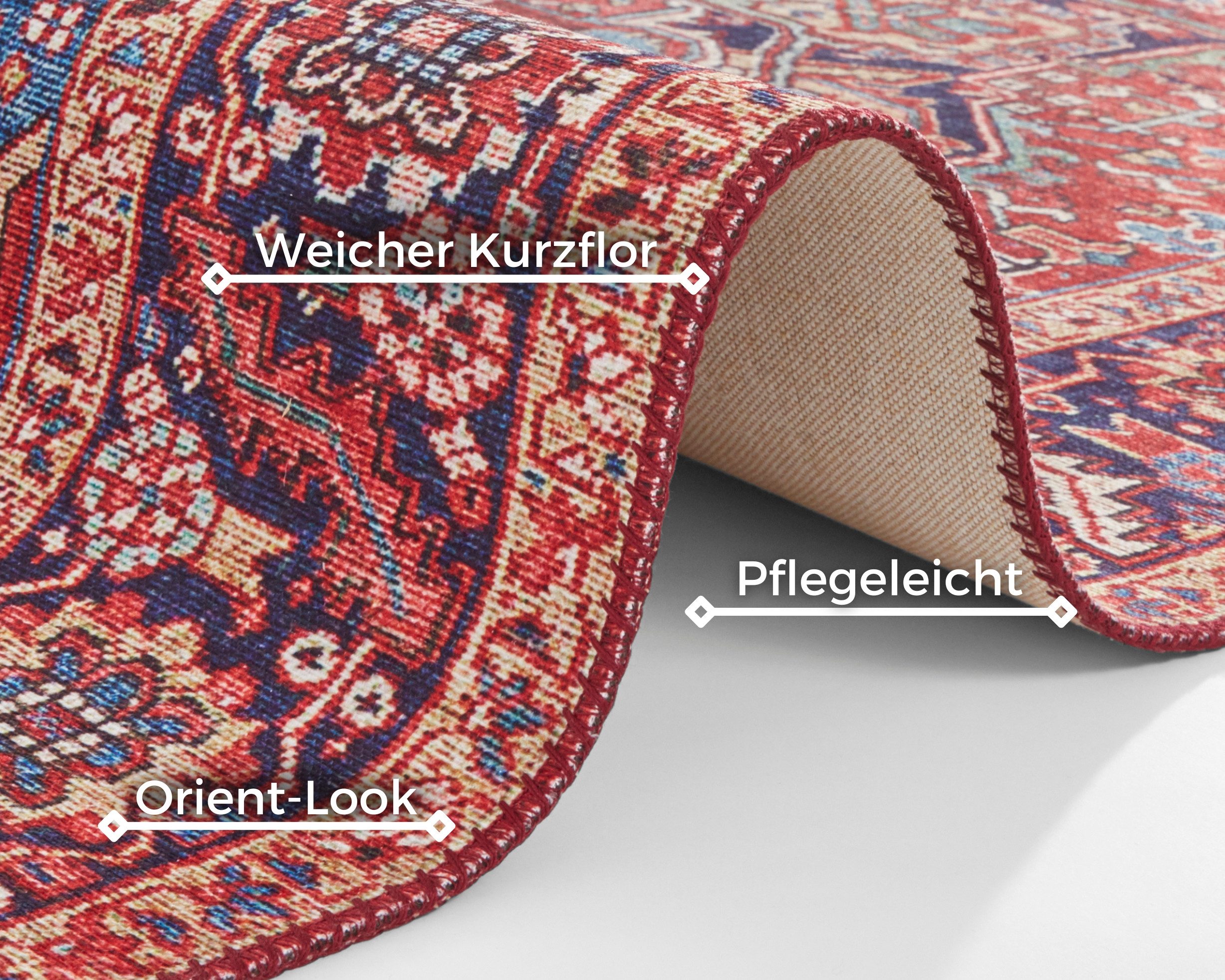 NORTHRUGS Vloerkleed AMATA Oosters, loper, vintage, woonkamer, slaapkamer, eetkamer