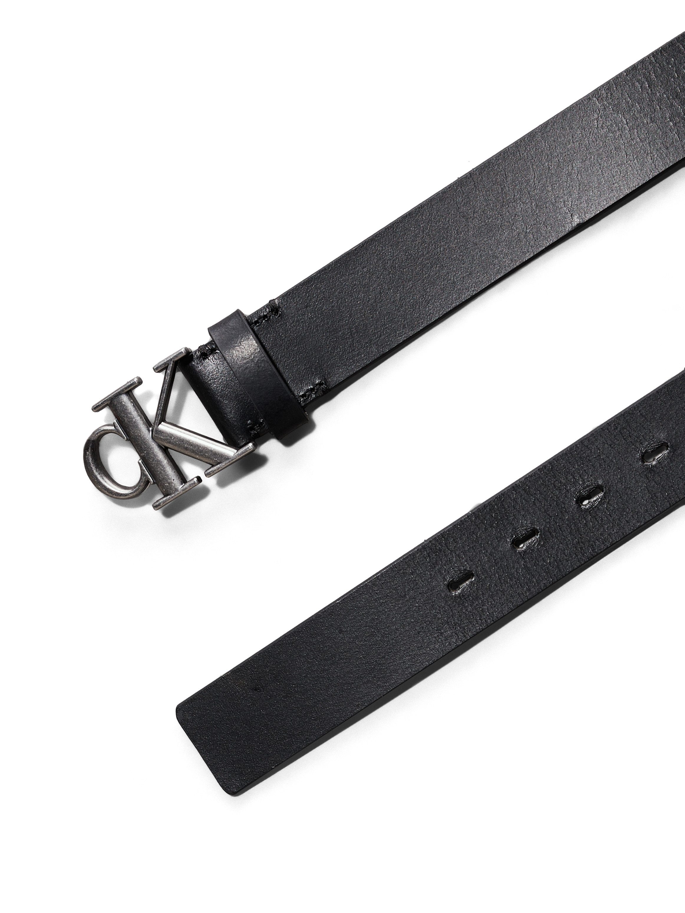 Calvin Klein Leren riem MONOGRAM PLAQUE BUCKLE 35MM