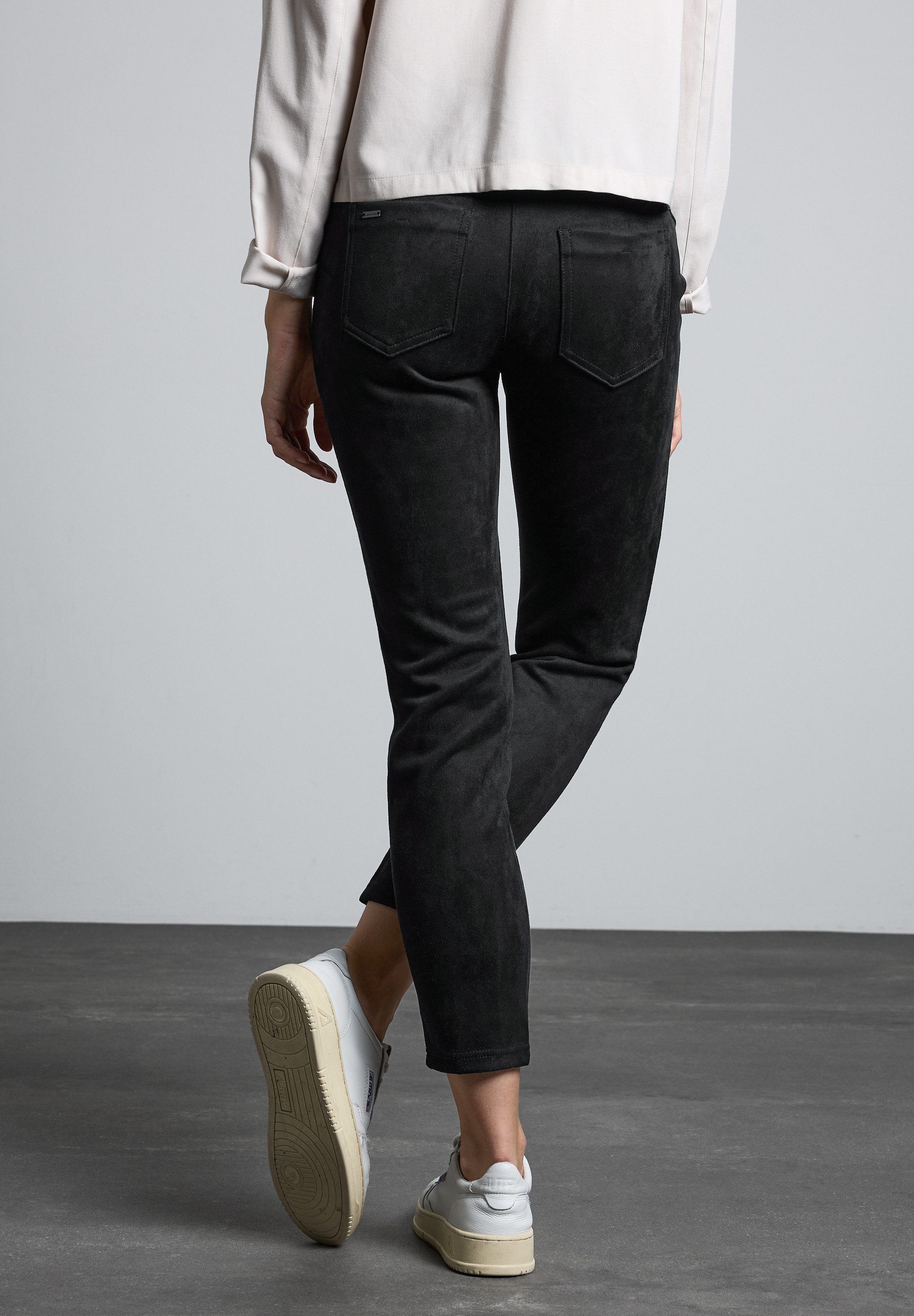 STREET ONE 7 8-jegging in velours-look