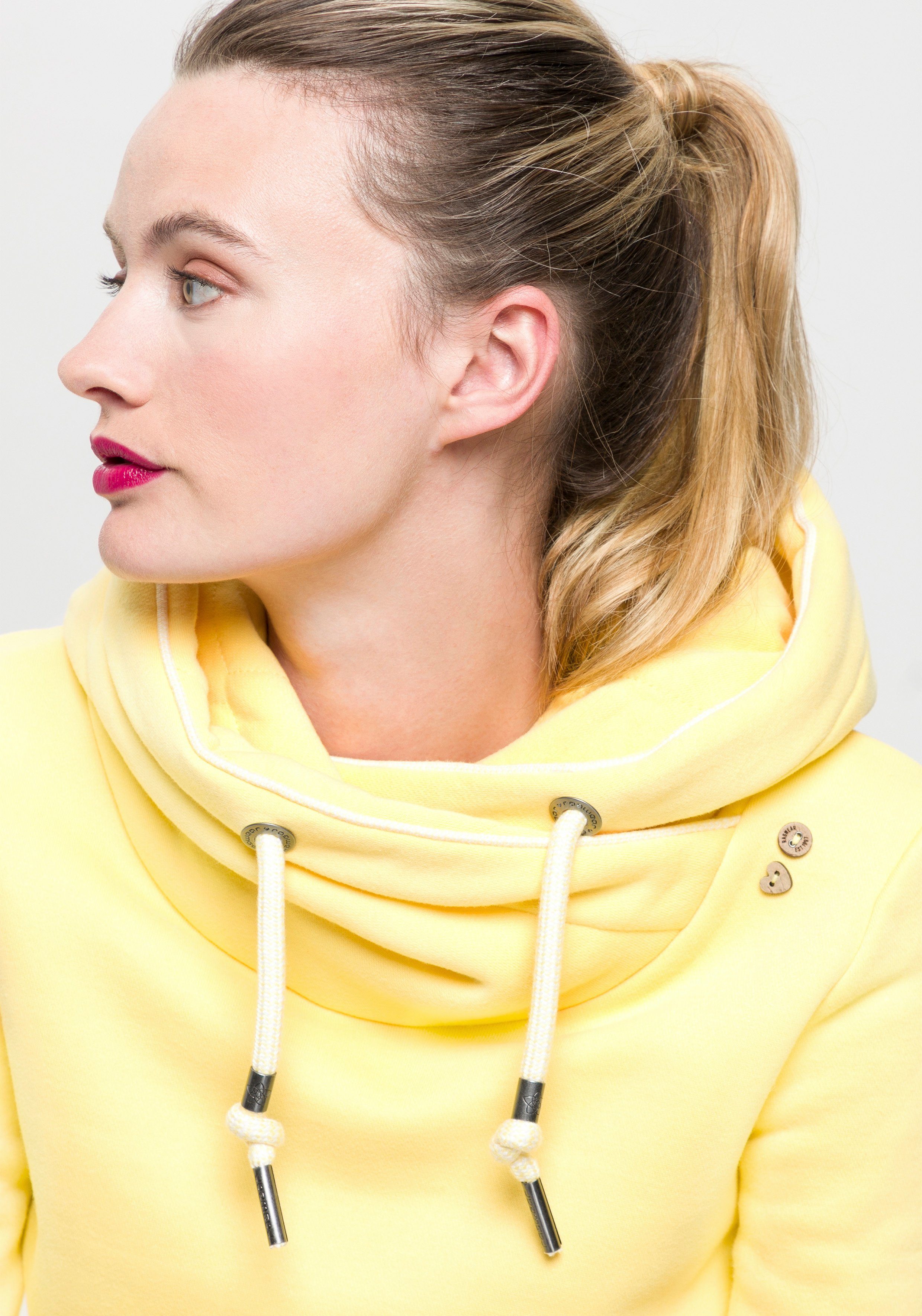 Ragwear Hoodie GRIPYBUTTON Sweater met rustieke koordaccenten