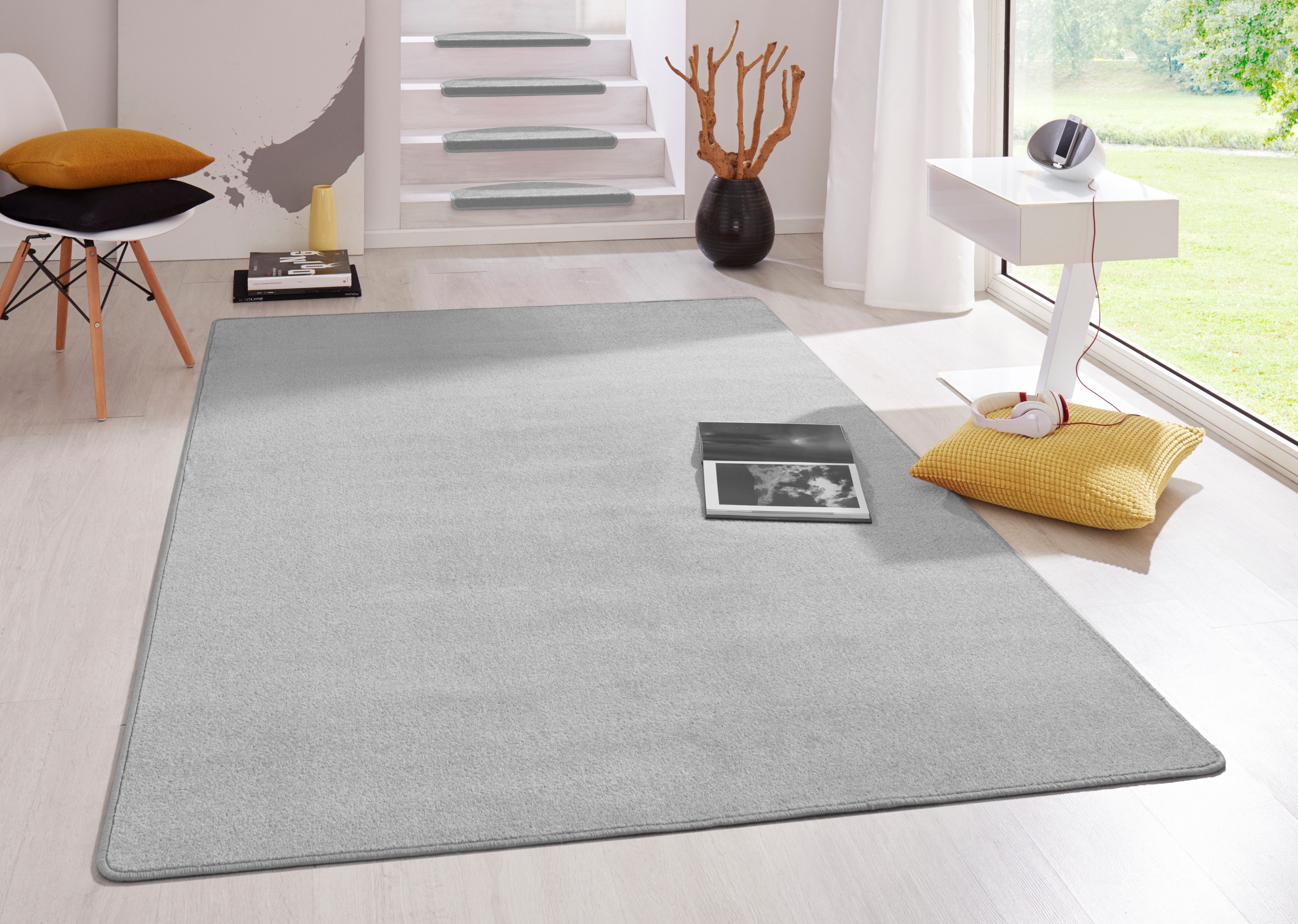 HANSE Home Vloerkleed Fancy Kortpolig, loper, effen, geketteld, woonkamer, slaapkamer, eetkamer