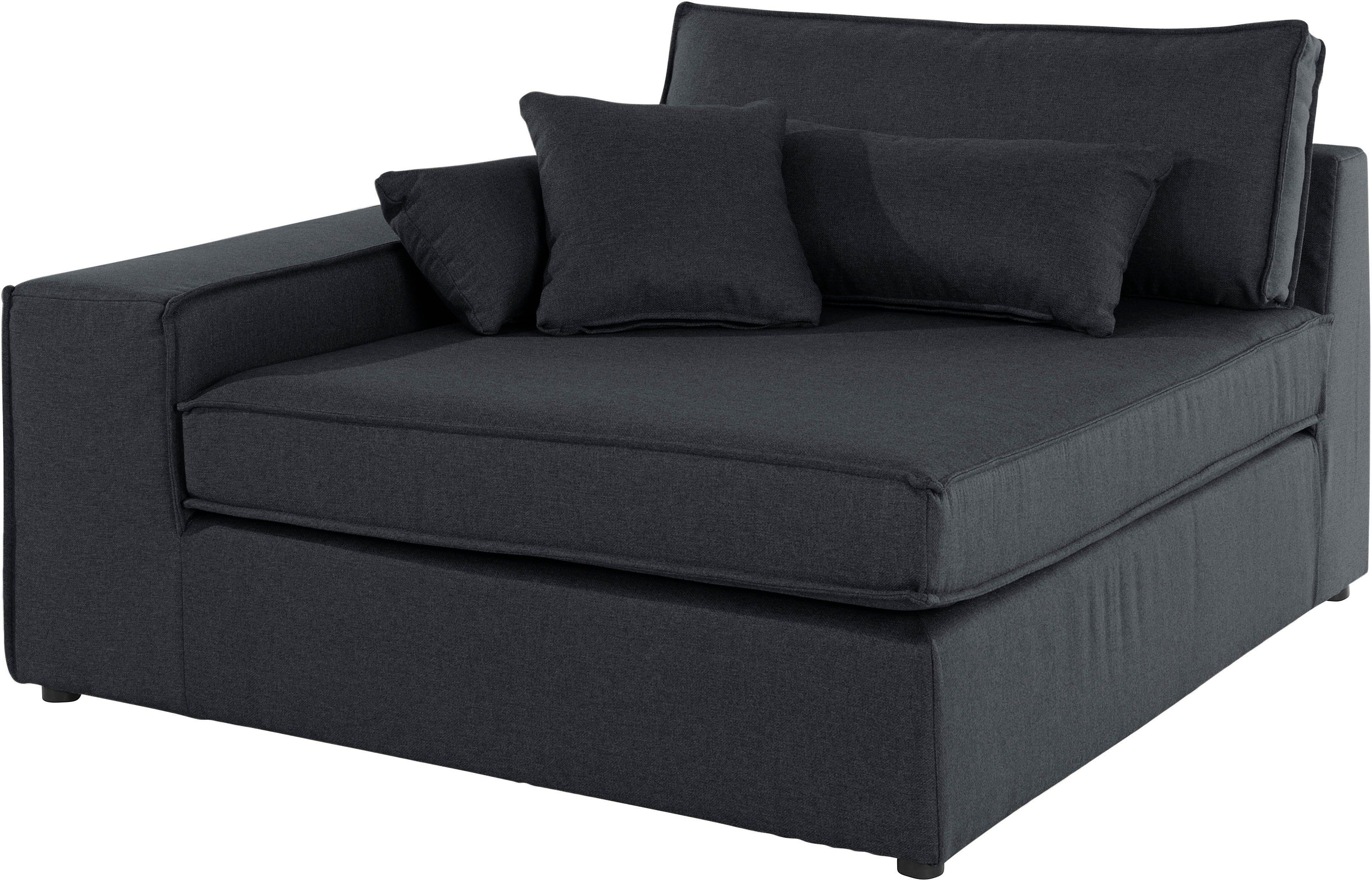 RAUM.ID Sofaelement Enid als deel van een modulaire bank, stevig zitcomfort grijs, modulaire banken, Armleuning links