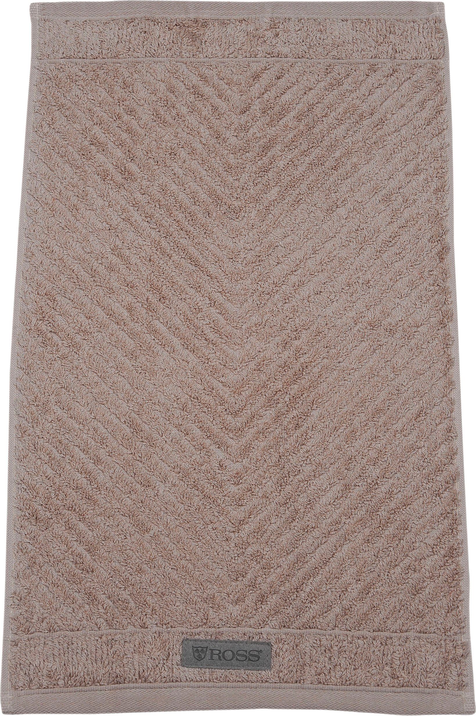 ROSS Gastendoek Smart Uni-rib met velourslabel (6-delig)
