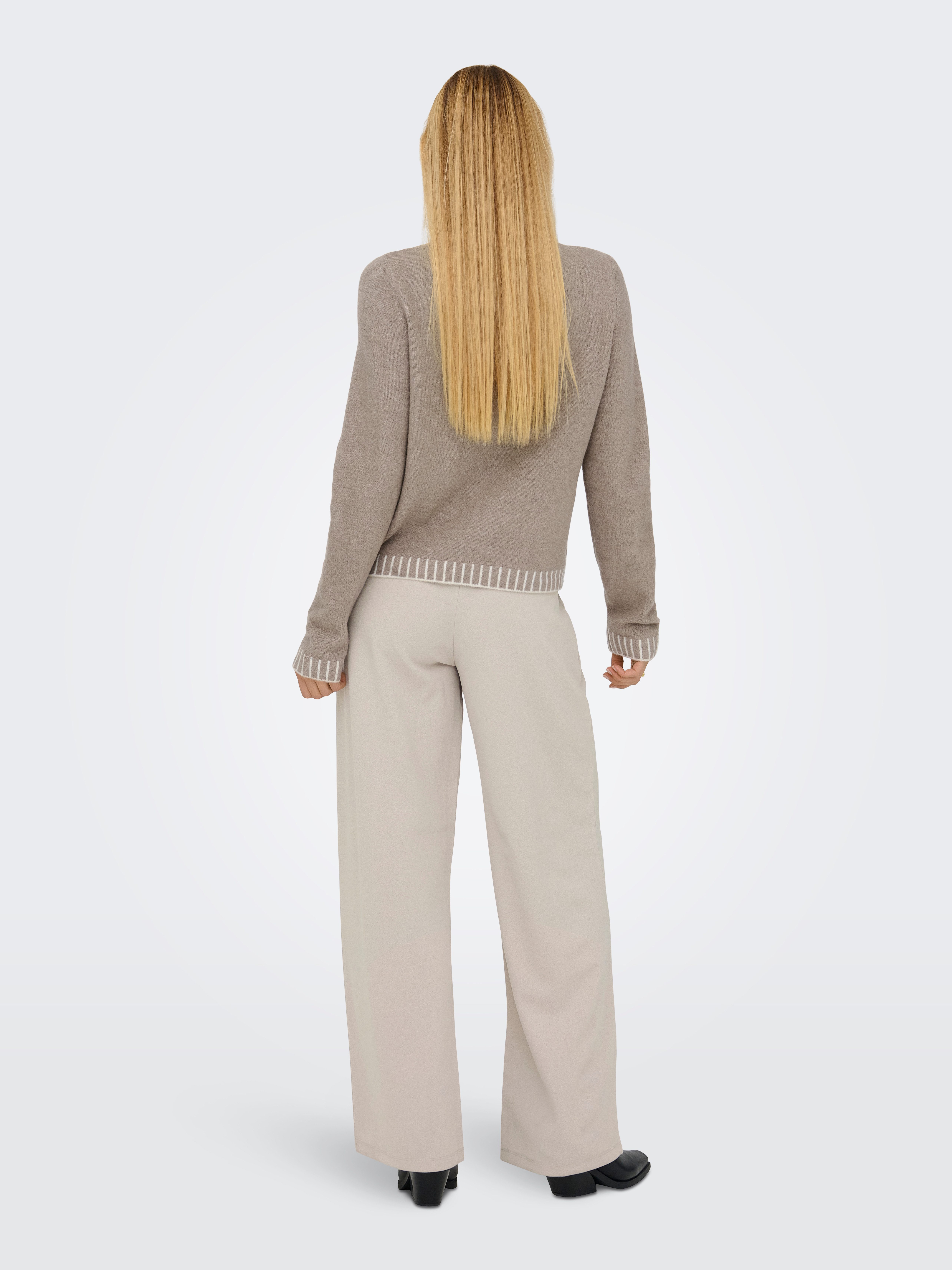 Only Gebreide trui ONLFINA LS STITCH O-NECK CC KNT