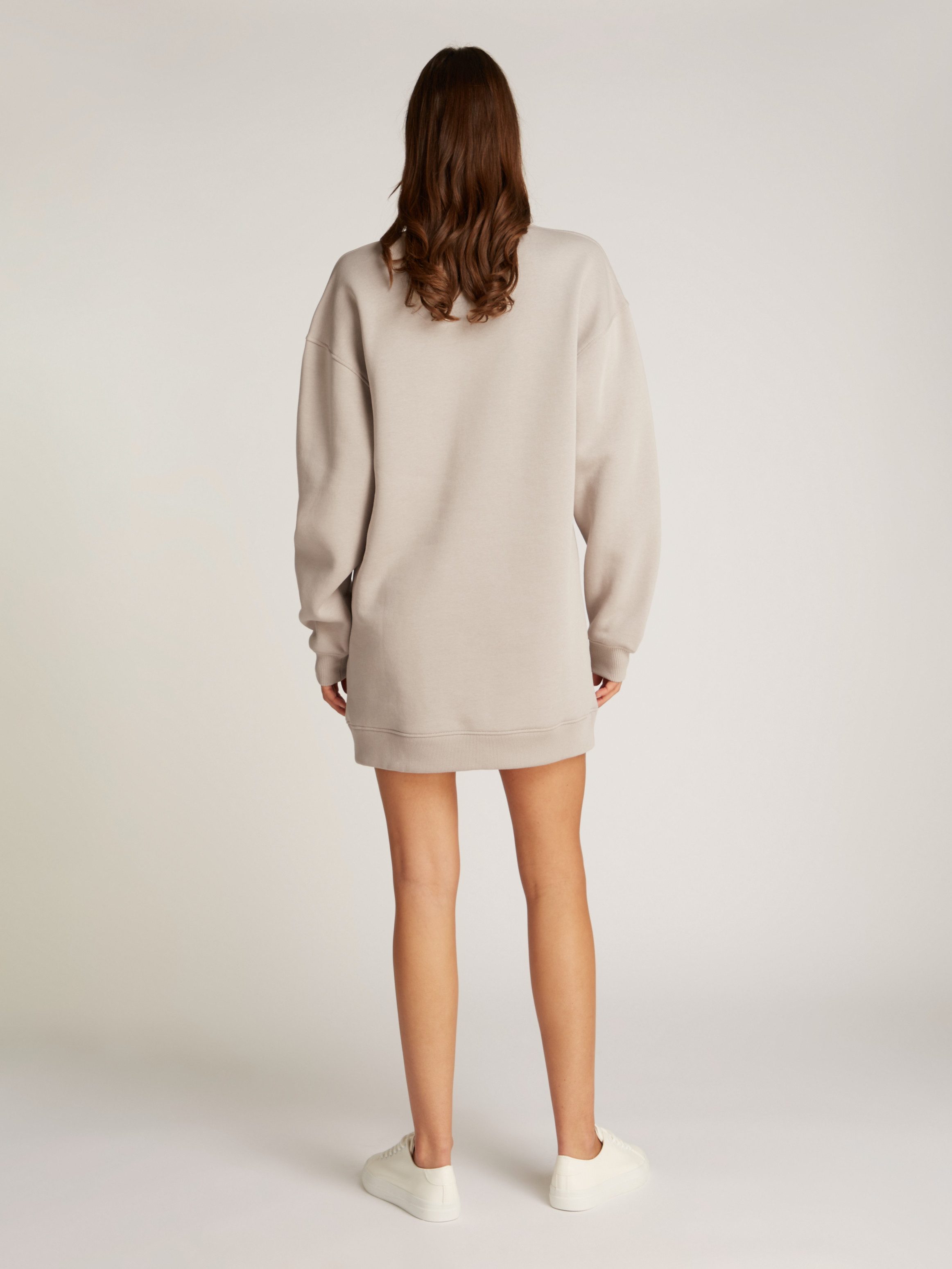 Calvin Klein Sweatjurk EMBROIDERED MONOLOGO CREW DRESS