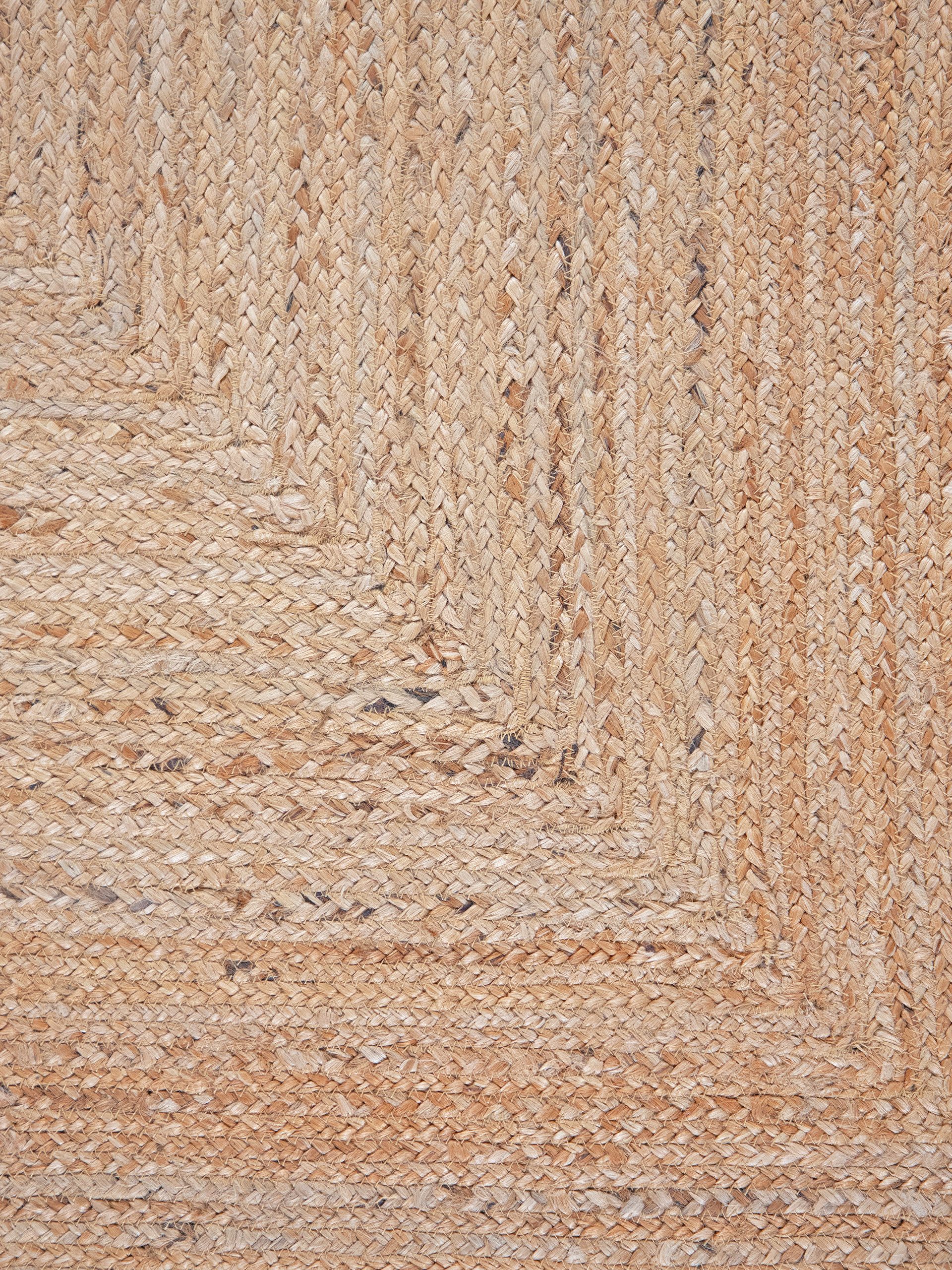 carpetfine Vloerkleed Nele jute-vloerkleed natuurmateriaal gevlochten tweezijdig te gebruiken kleed van 100% jute, in rond en ovaal, vele maten