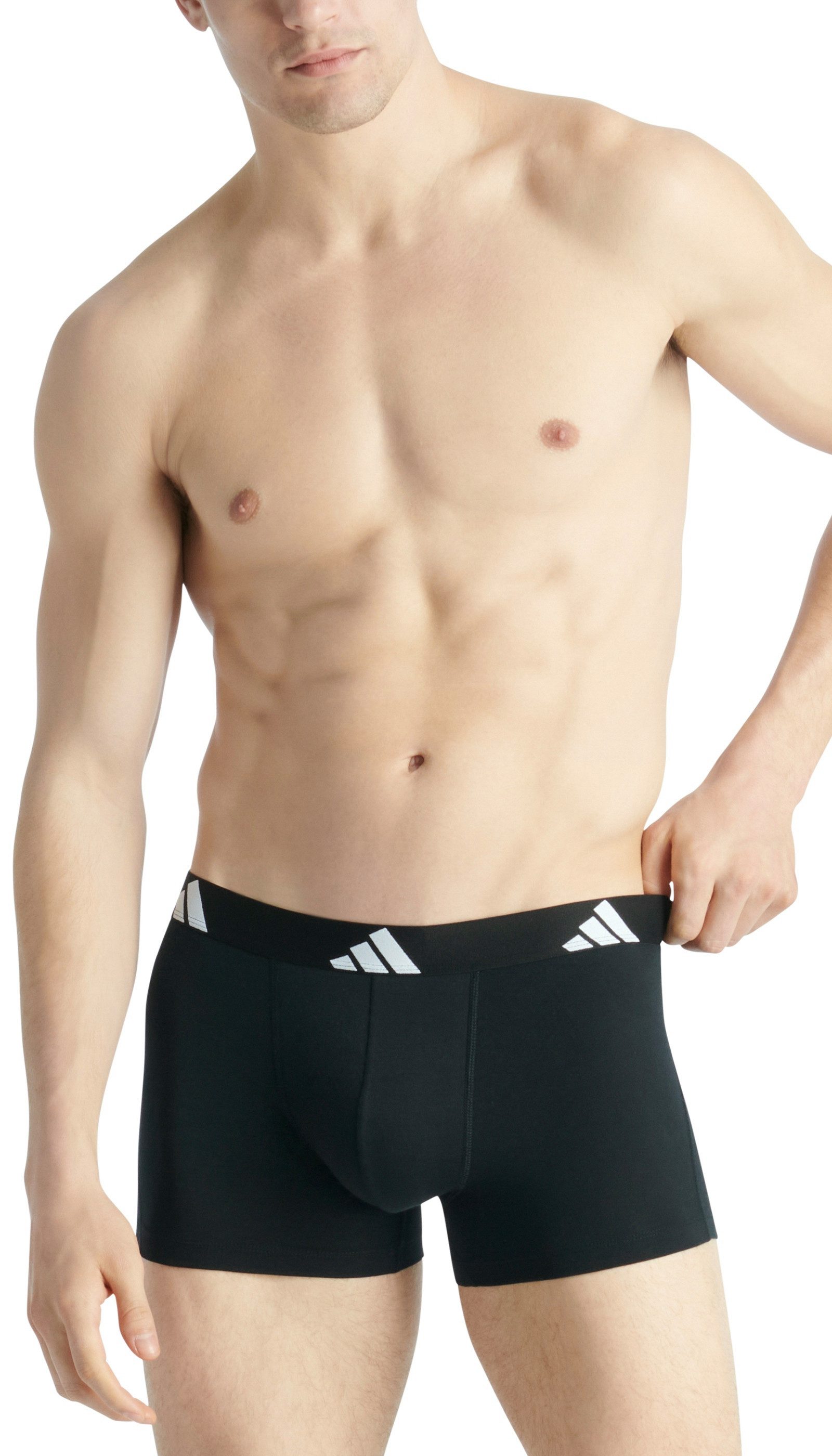 adidas Sportswear Trunk Active Flex Cotton met elastische logoband (Set van 3)