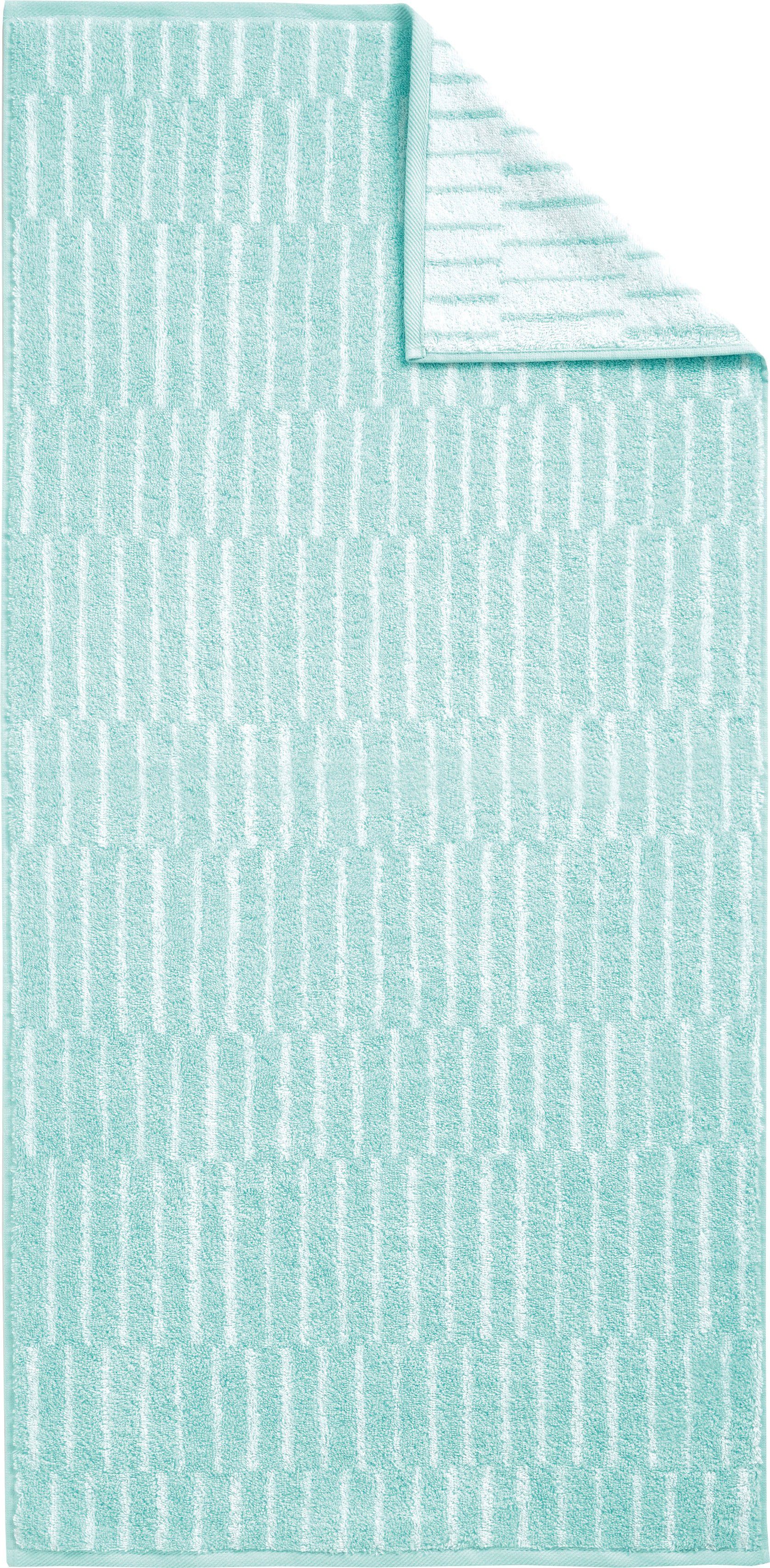 Dyckhoff Handdoekenset Cool Mint Panels 2 handdoeken (50x100 cm), 1 douchehanddoek (70x140 cm) (set, 3-delig)