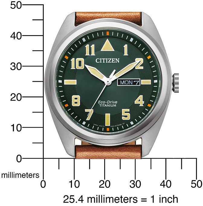 Citizen Solarhorloge BM8560-88LE Horloge, herenhorloge, titanium, datum, leren band