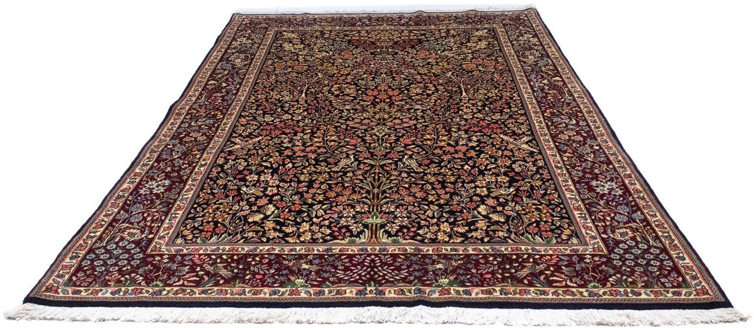 morgenland Wollen kleed Rafsanjan Teppich handgeknüpft dunkelblau-Perserteppich - Royal - 270 x 183 cm - dunkelblau