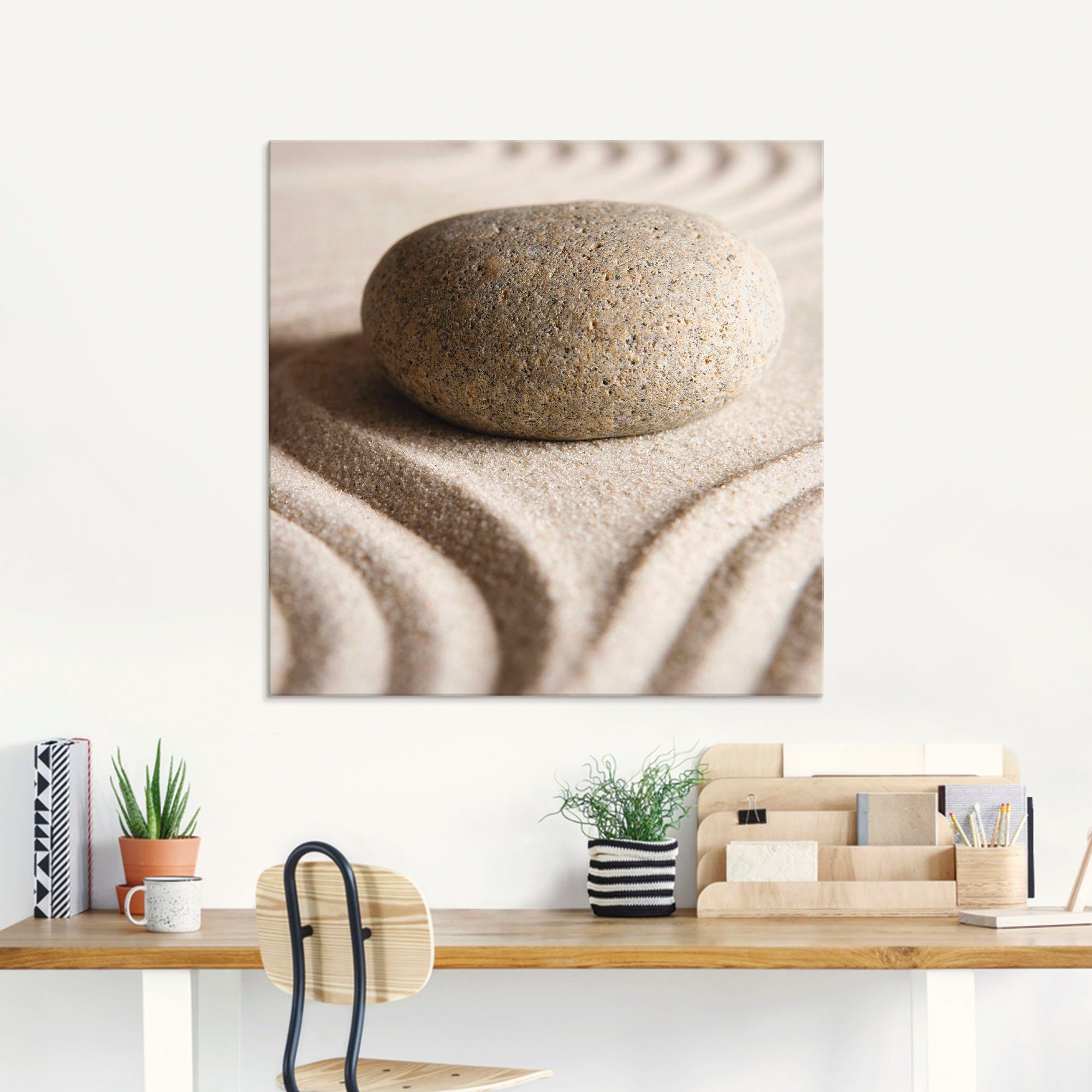 Artland Print op glas Zen steen in verschillende maten