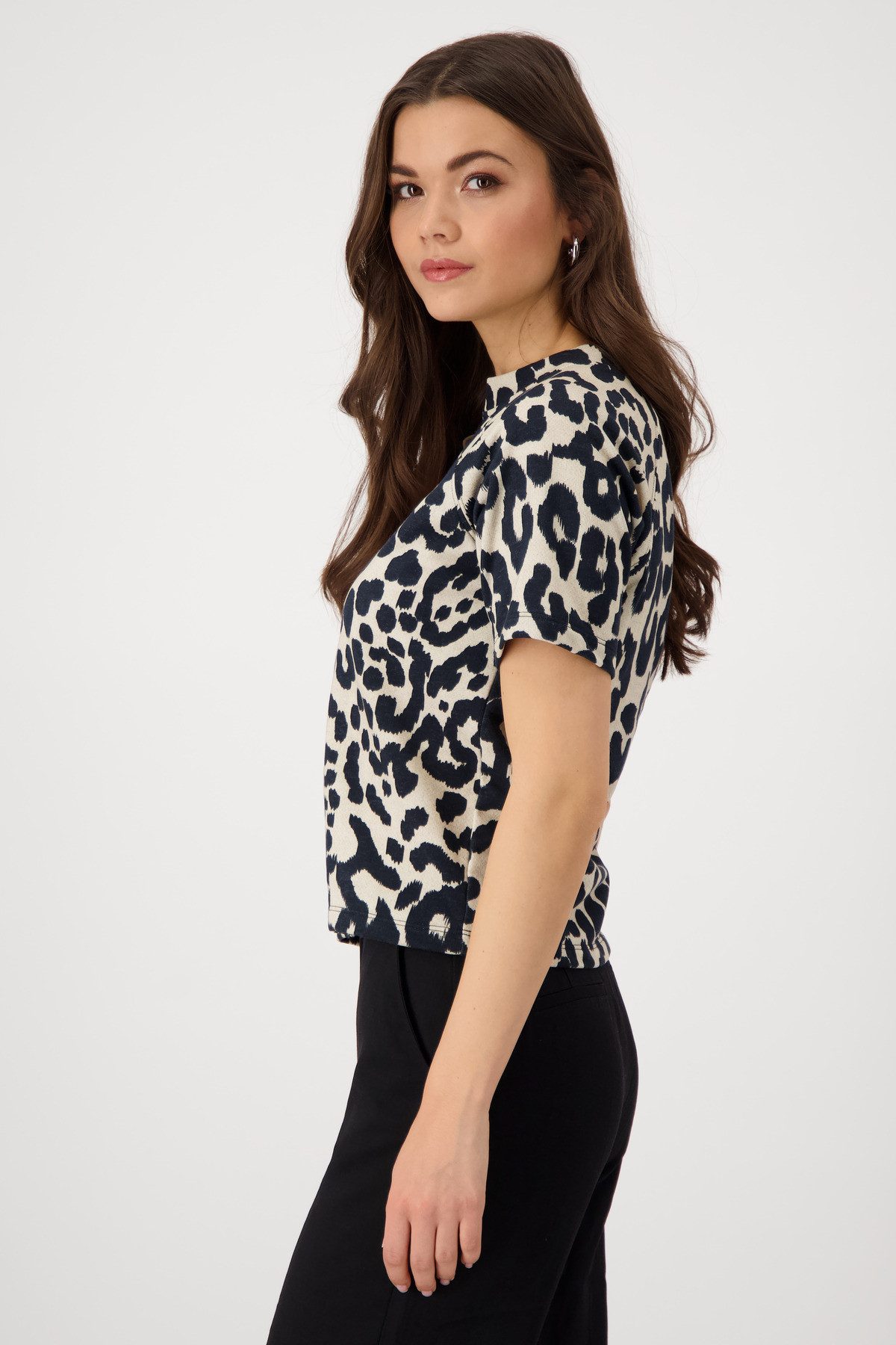 Monari Sweatshirt met allover leeuw