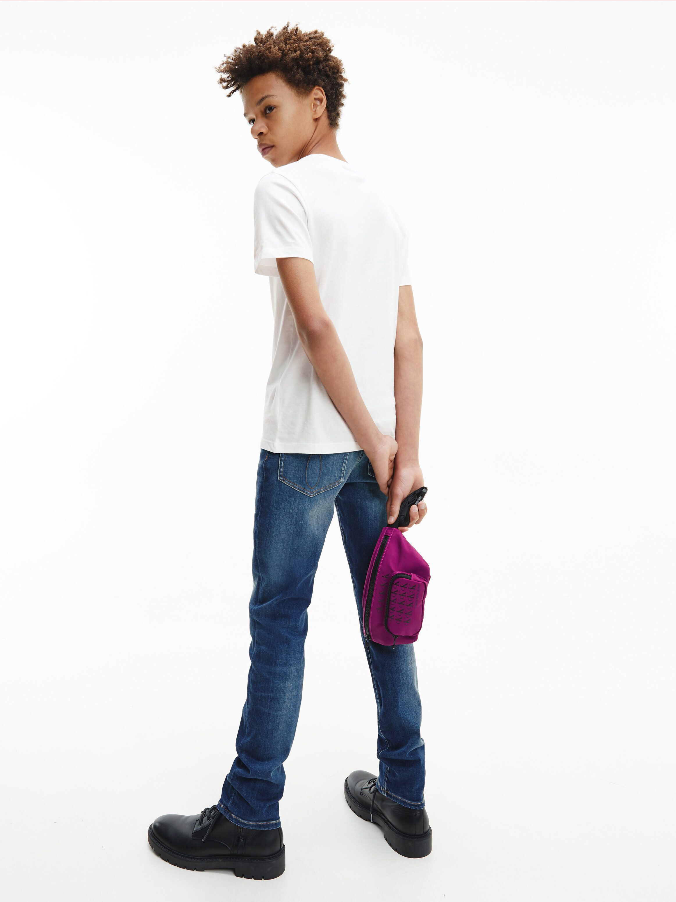 Calvin Klein T-shirt 2-PACK MONOGRAM TOP voor kinderen tot 16 jaar met logo-opdruk (2-delig)
