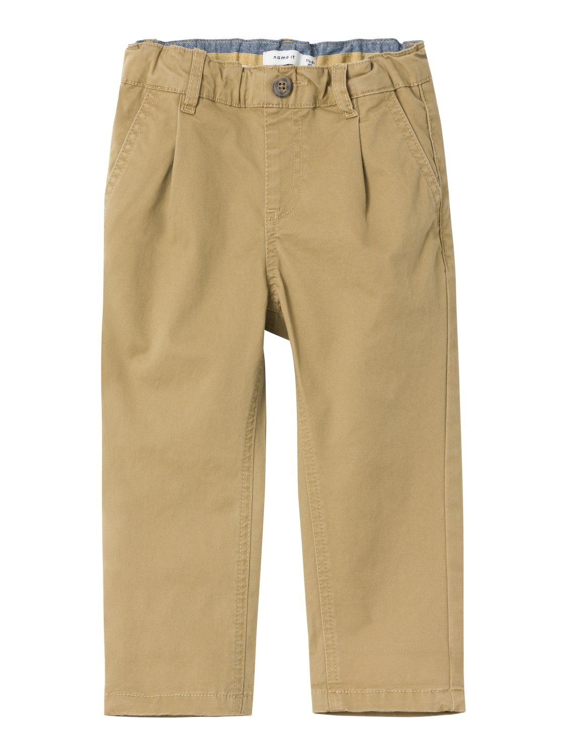 Name it MINI loose fit broek NMMRYAN zand Beige Jongens Stretchkatoen Effen 122