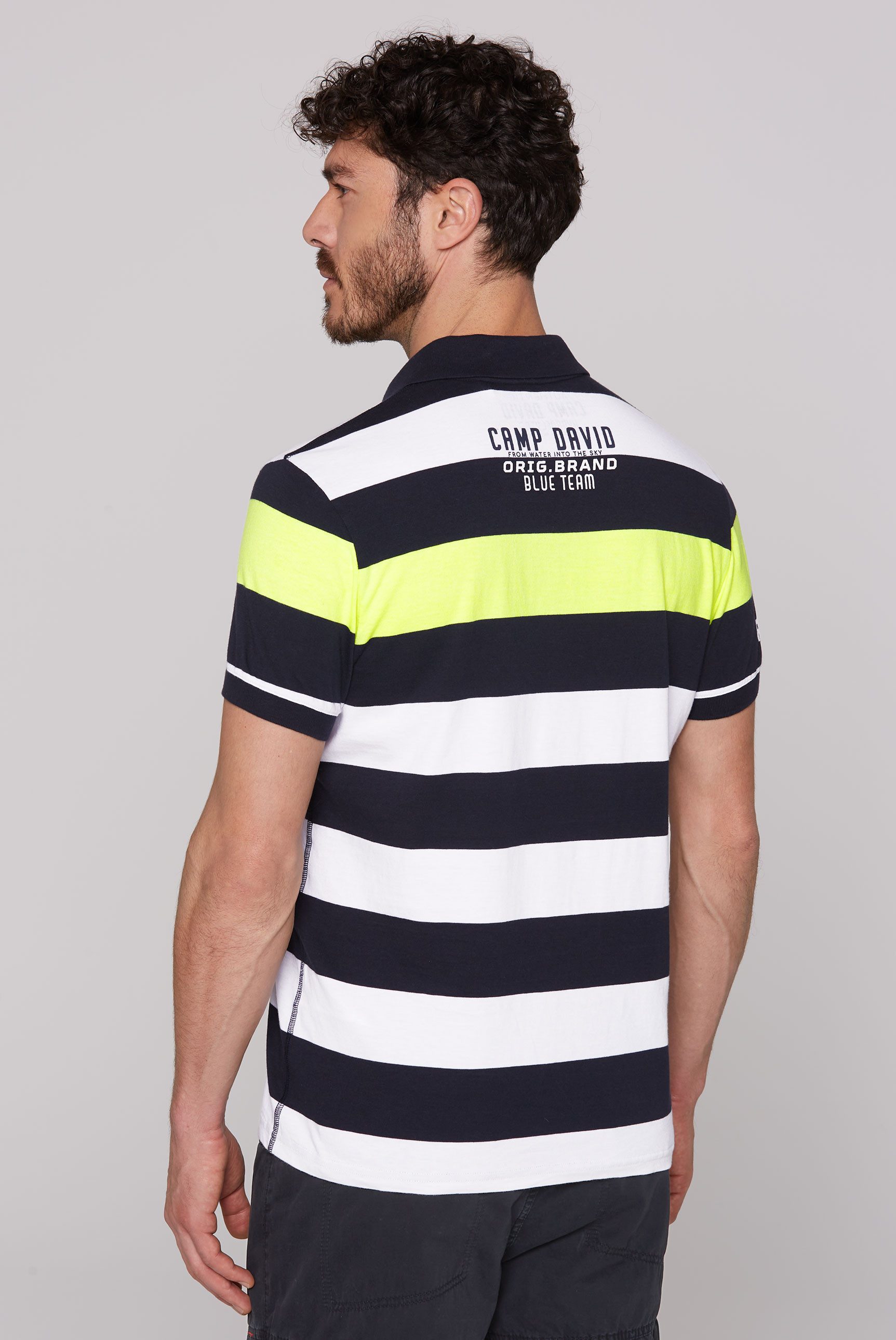 CAMP DAVID Poloshirt met logoprint
