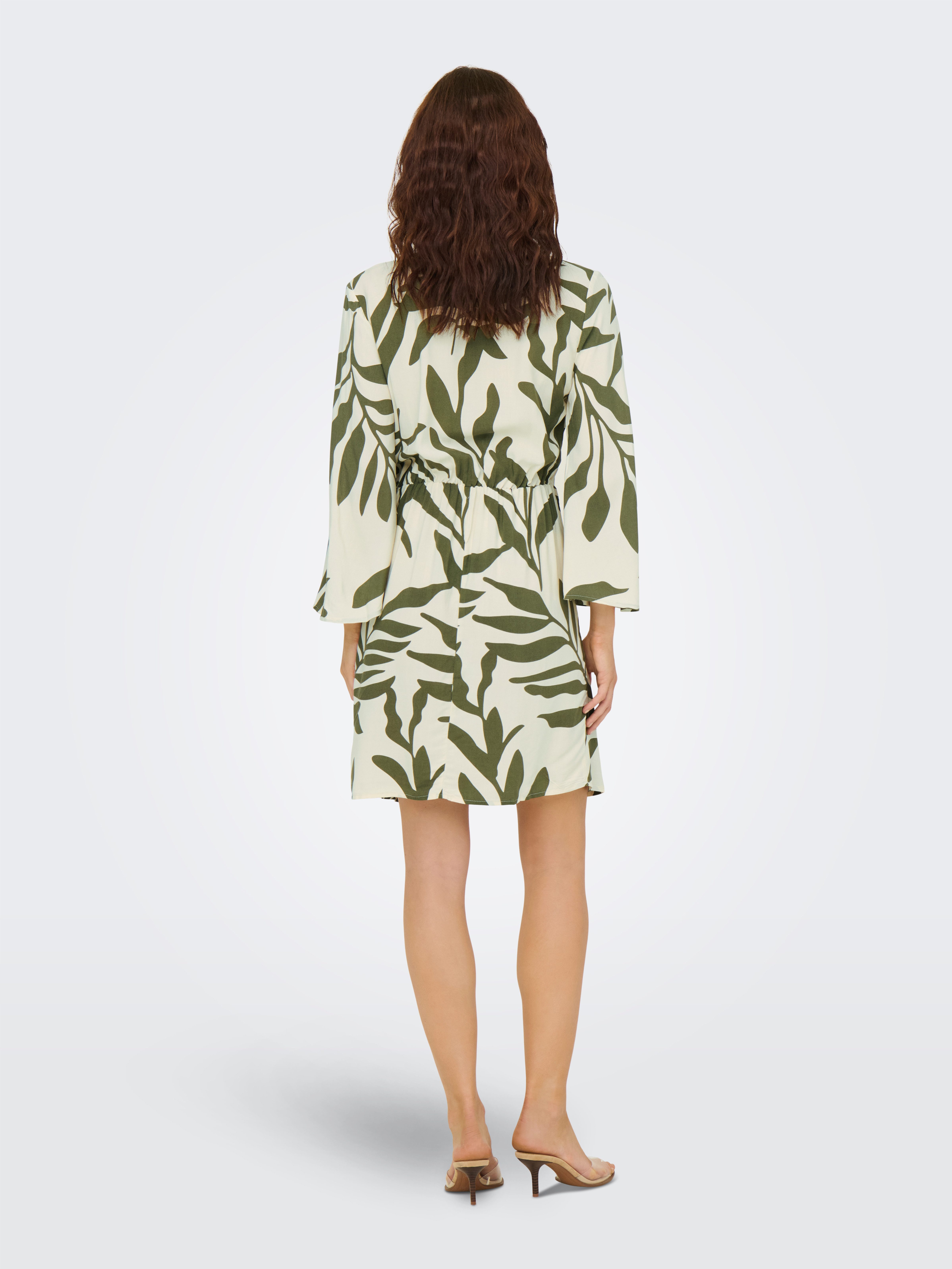 JDY Wikkeljurk JDYSEZEN LIFE 7/8 SHORT DRESS WVN DIA