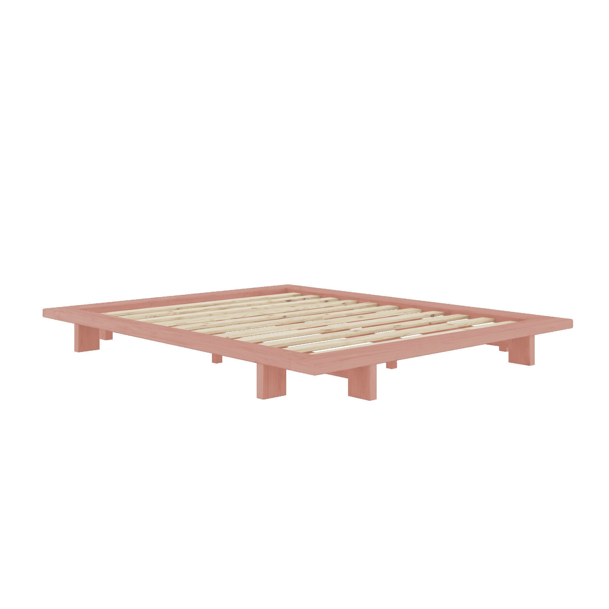 Karup Bedframe JAPAN BED grondbed, houten frame, futonbed, jeugdbed, houten bed Massief houten bed met lattenbodem, massief grenen, bed zonder