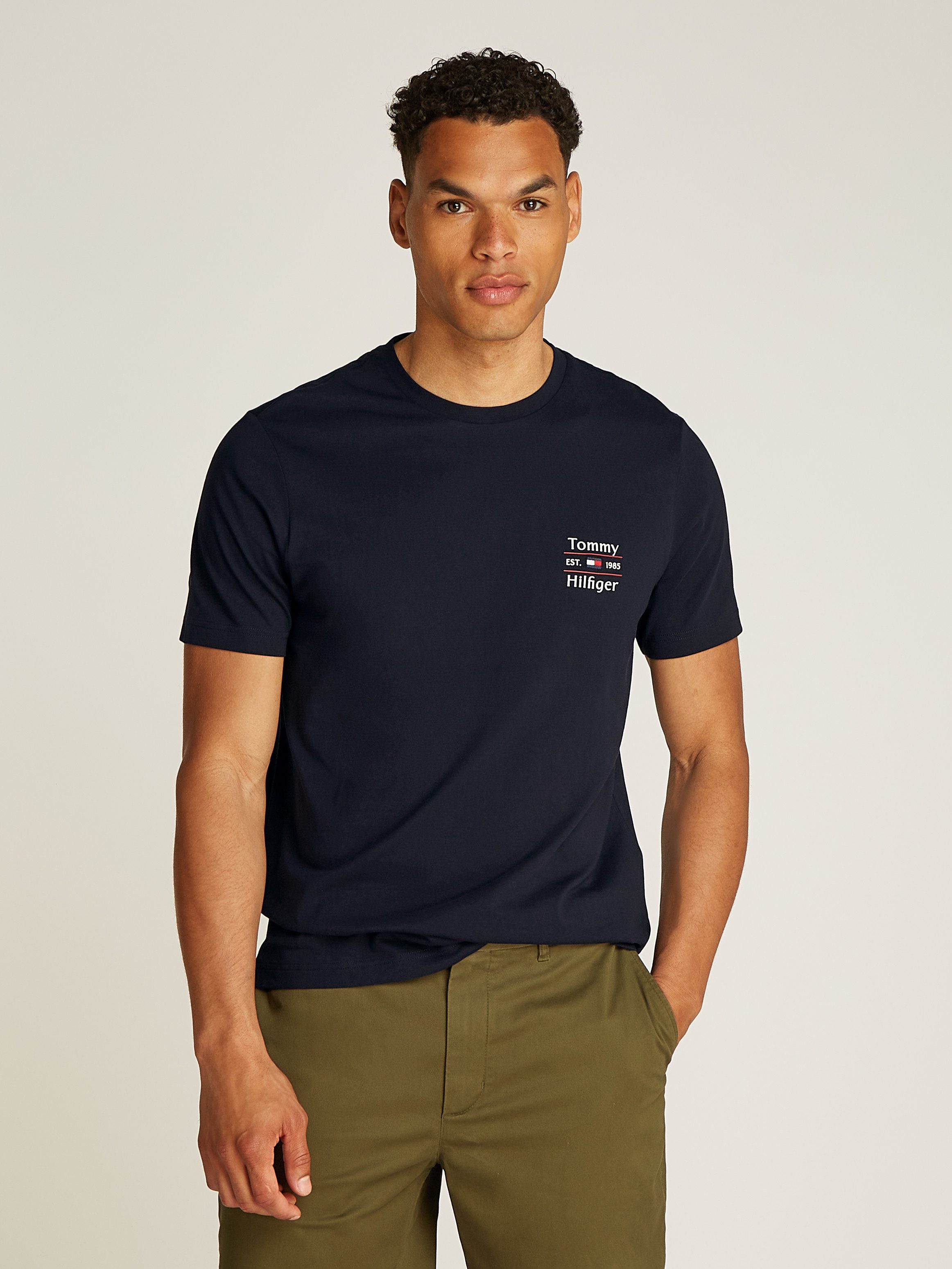 Tommy Hilfiger Shirt met ronde hals HILFIGER STACK TEE