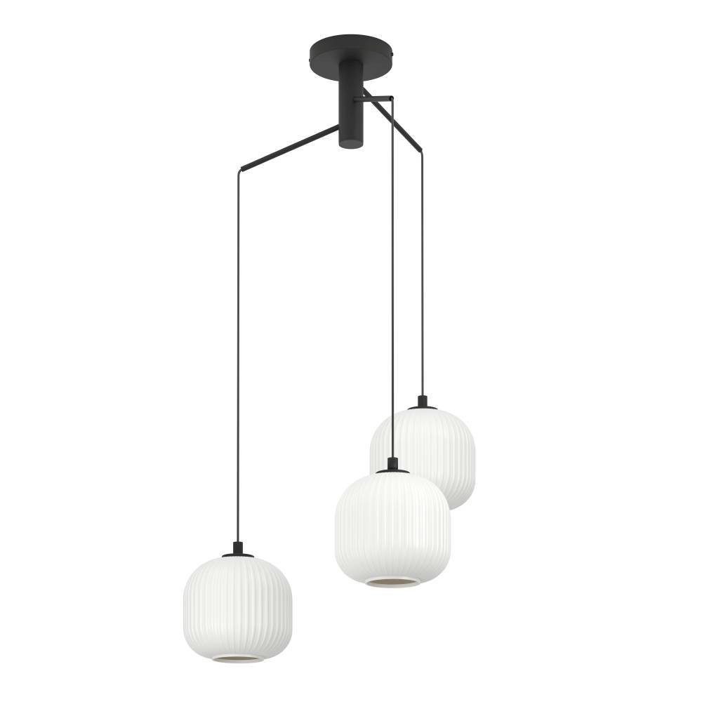 EGLO Hanglamp MANTUNALLE Hanglamp, staal, glas, IP20, E27, eettafellamp, lamp (1 stuk)
