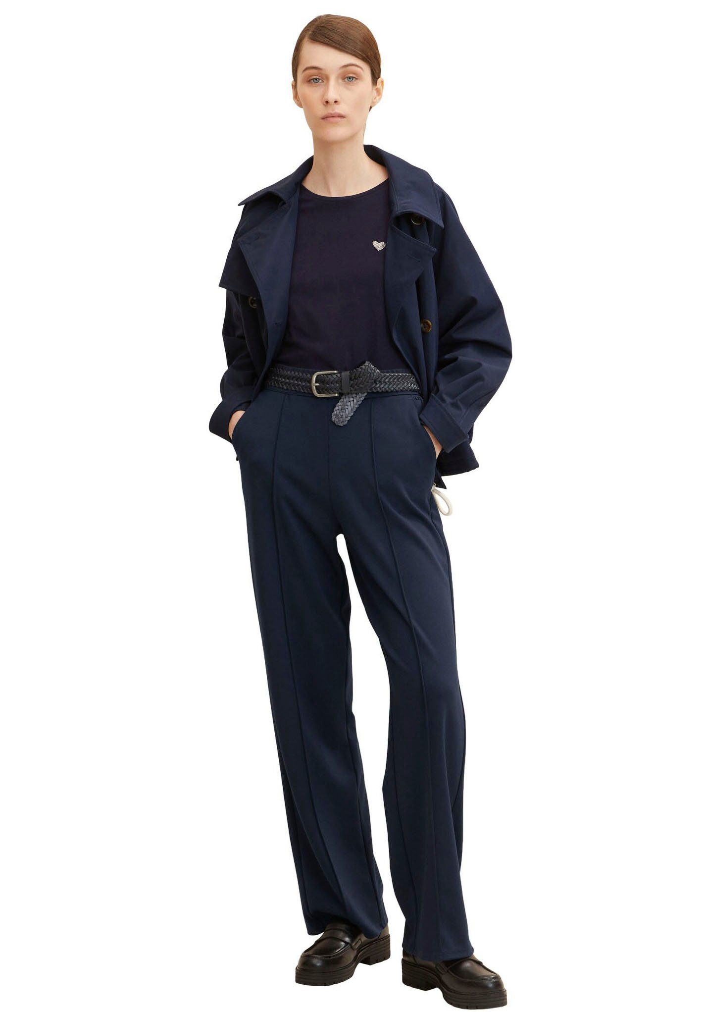 Tom Tailor Shirt met 3/4-mouwen dubbel - strepen + uni (2-delig, Set van 2)