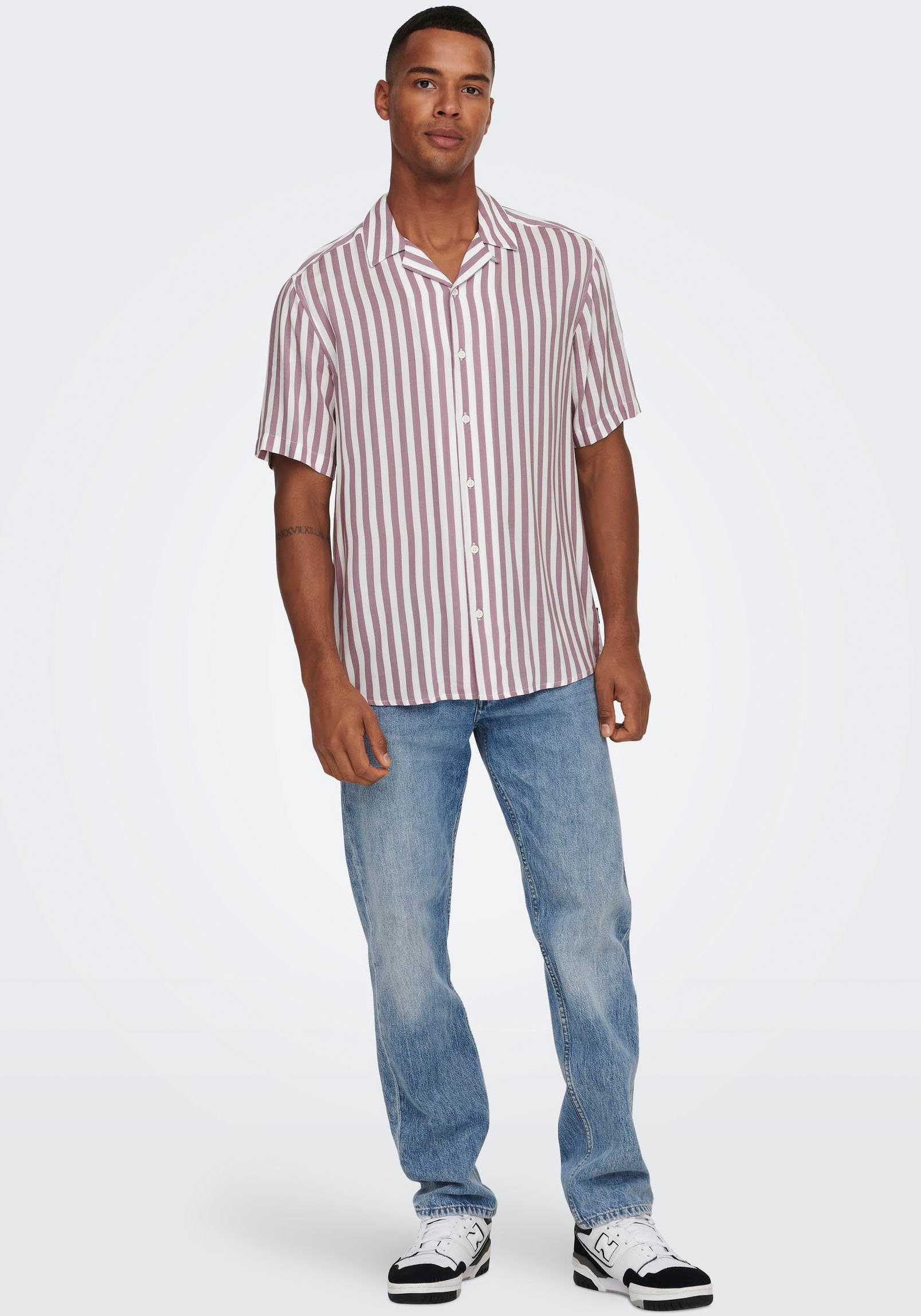ONLY & SONS Overhemd met korte mouwen ONSWAYNE LIFE SS VISCOSE