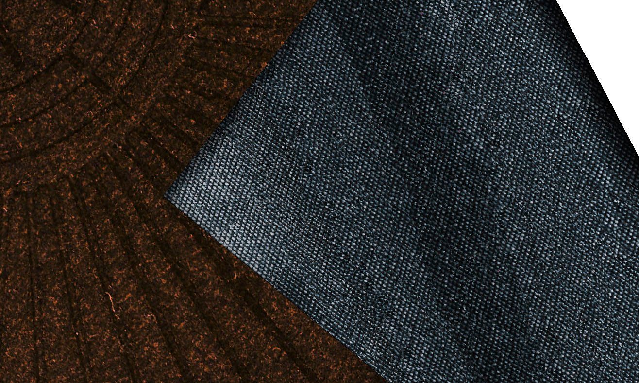 wash+dry by Kleen-Tex Mat DUNE Halfmoon dark brown Inloopmat, antislip, geschikt voor binnen en buiten, wasbaar
