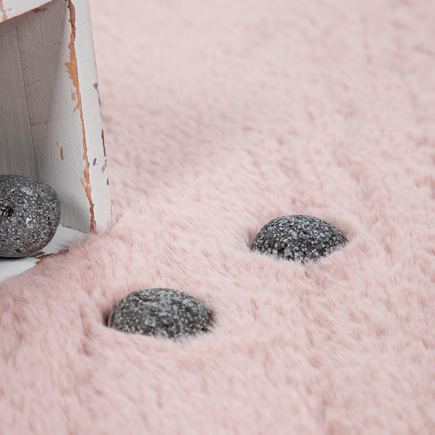 Paco Home Vachtvloerkleed Rabbit 780 Imitatiebont, voelt als konijnenbont, een heerlijk zacht vloerkleed, unikleuren