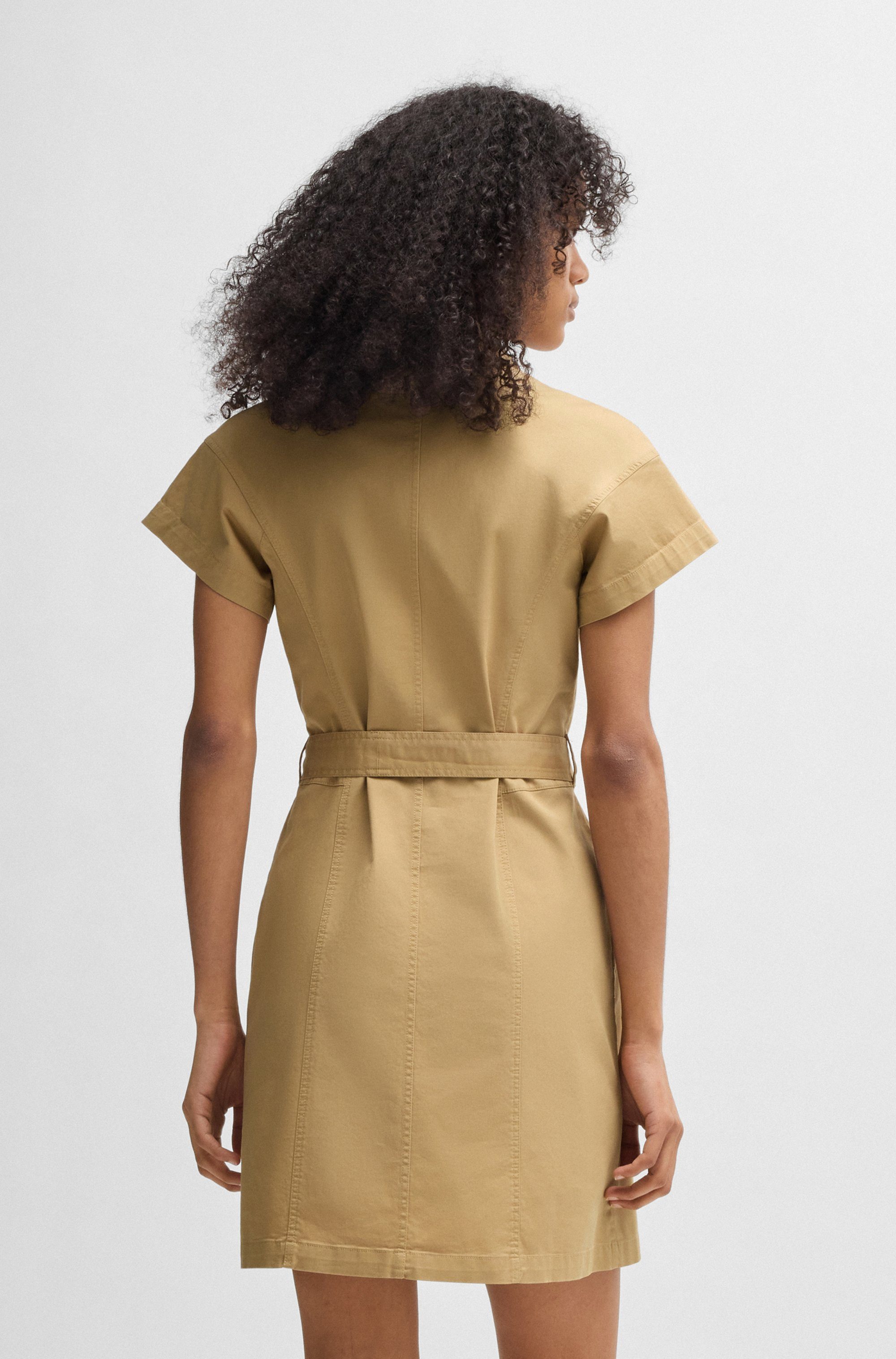 HUGO Blue Blousejurk Kerami met een ritsdetail