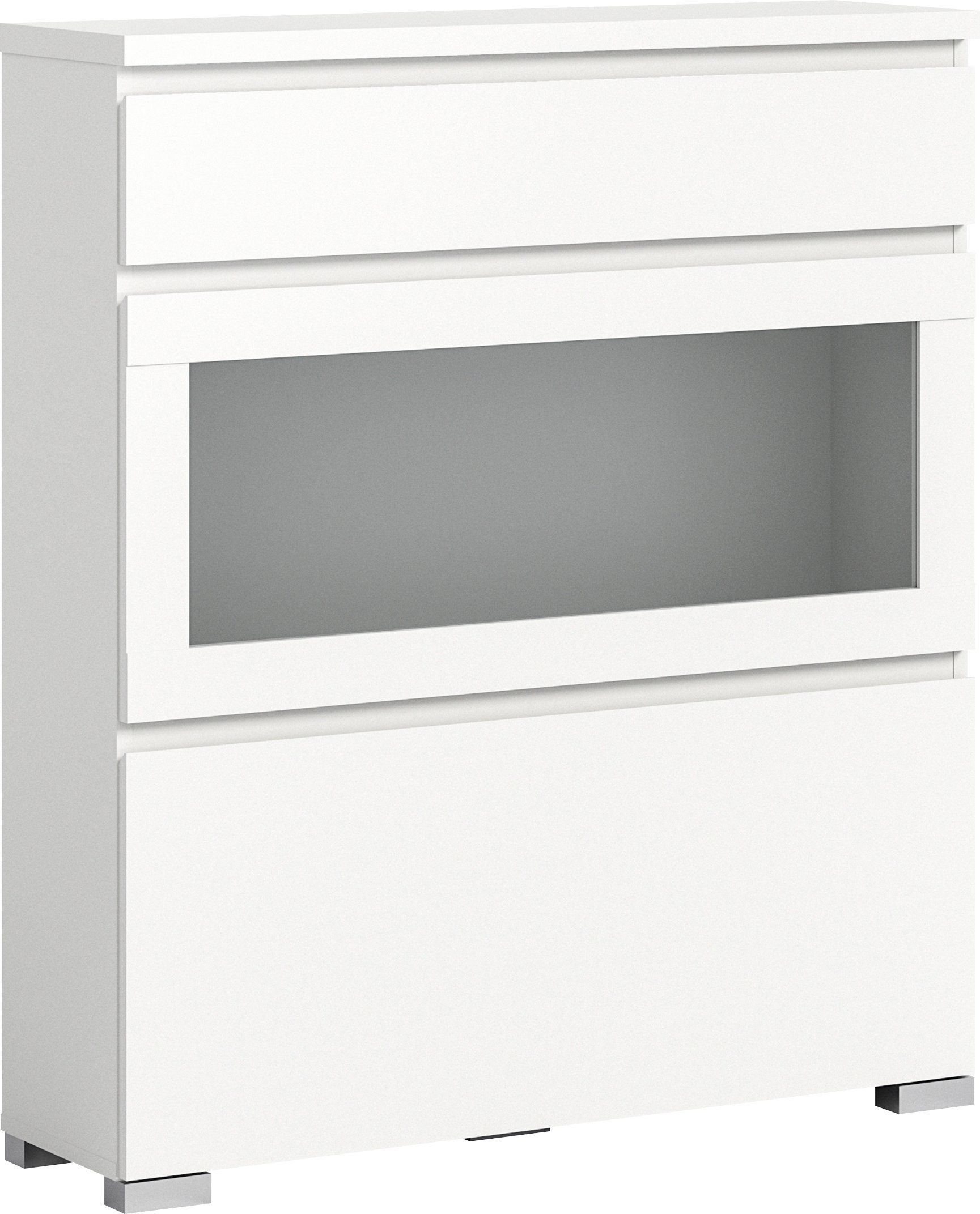INOSIGN Schoenenkast Skoskap, Diepte 27 cm, 2 Deurtjes, 1 Lade, plaats voor 8 paar schoenen schoenenkasten wit