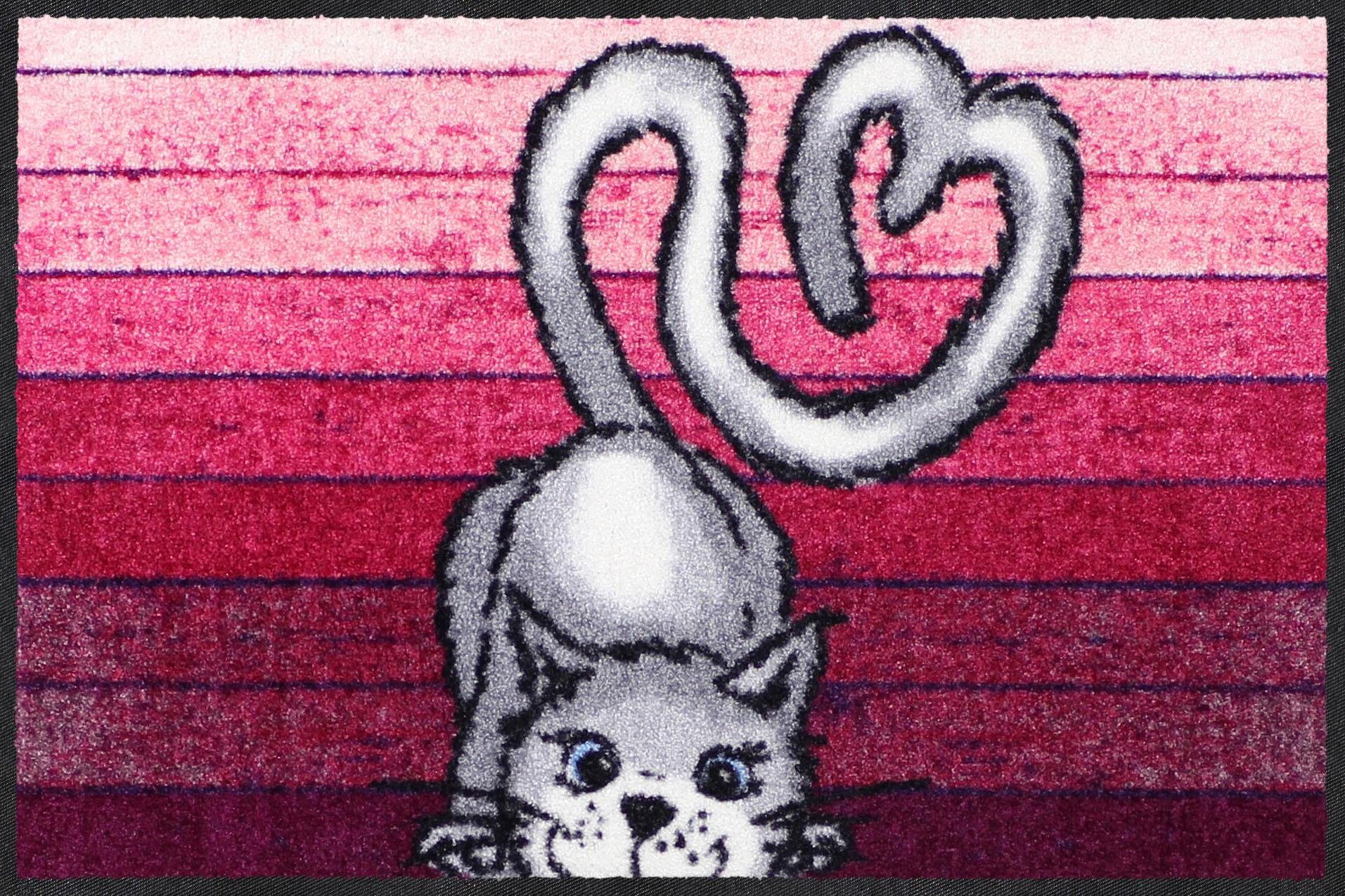 Salonloewe Mat, Love Cat, Salonloewe, rechthoekig, hoogte 7 mm, geprint
