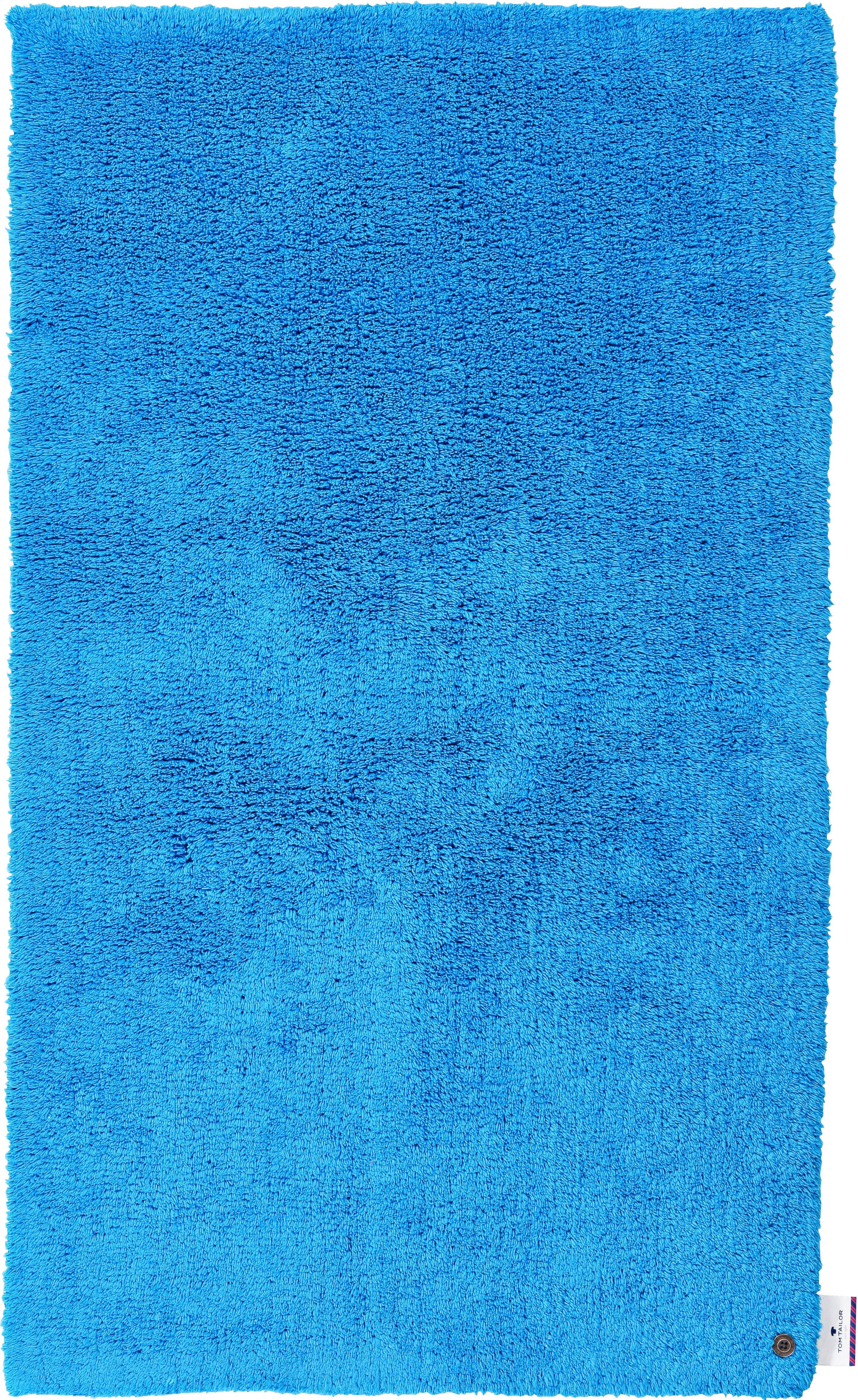 TOM TAILOR HOME Badmat Cotton Double Uni (1 stuk) badmatten maat 1 blauw
