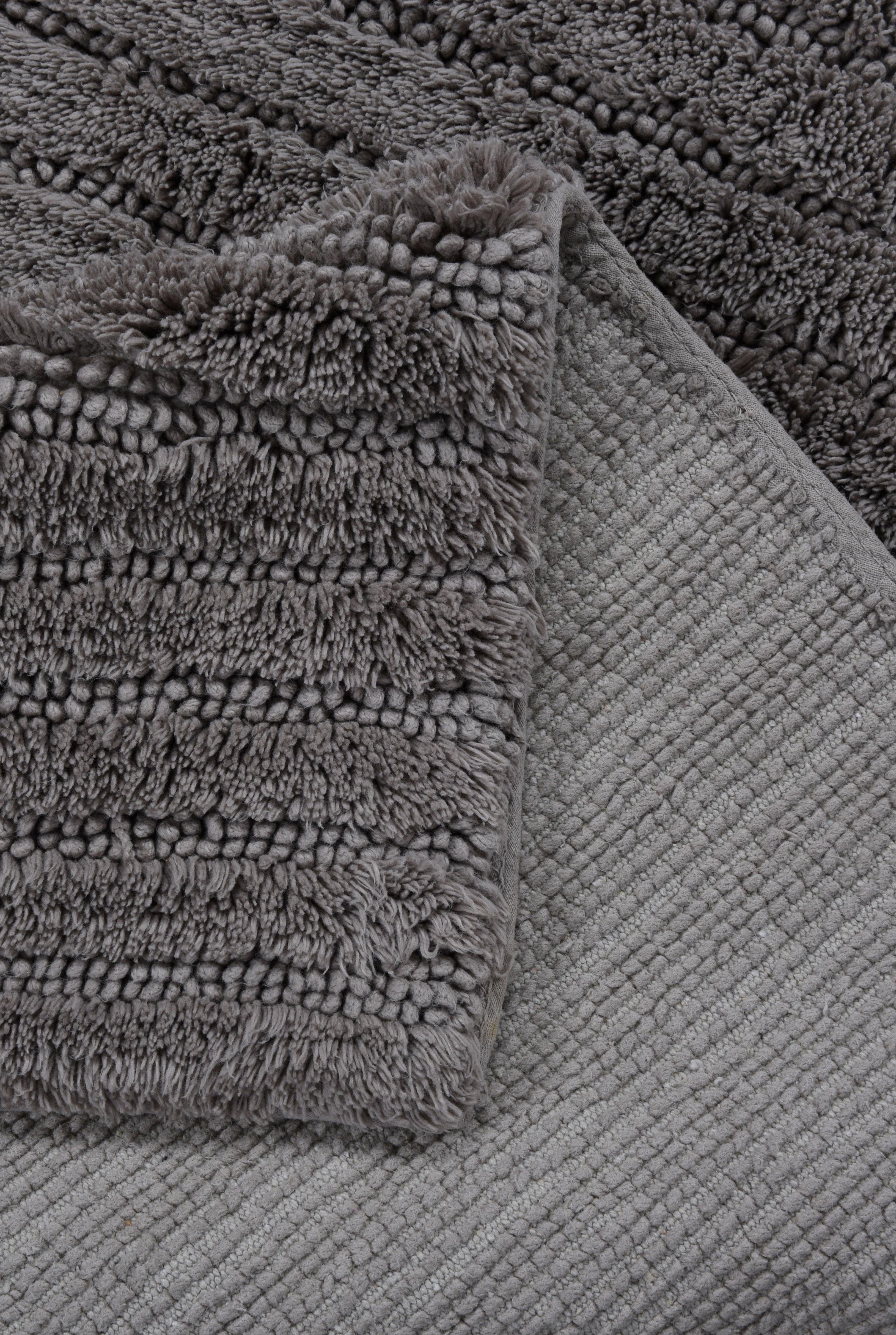TOM TAILOR HOME Badmat Cotton Stripes Unikleurig, gestreept, puur katoen, reliëfeffect (1 stuk)