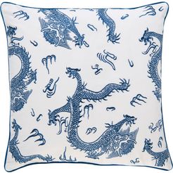 barbara home collection sierkussen ki-h dragon (1 stuk) blauw