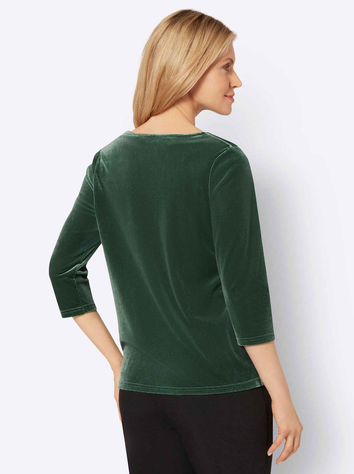 Classic Basics Shirt met 3/4 mouwen Fluwelen shirt (1-delig)