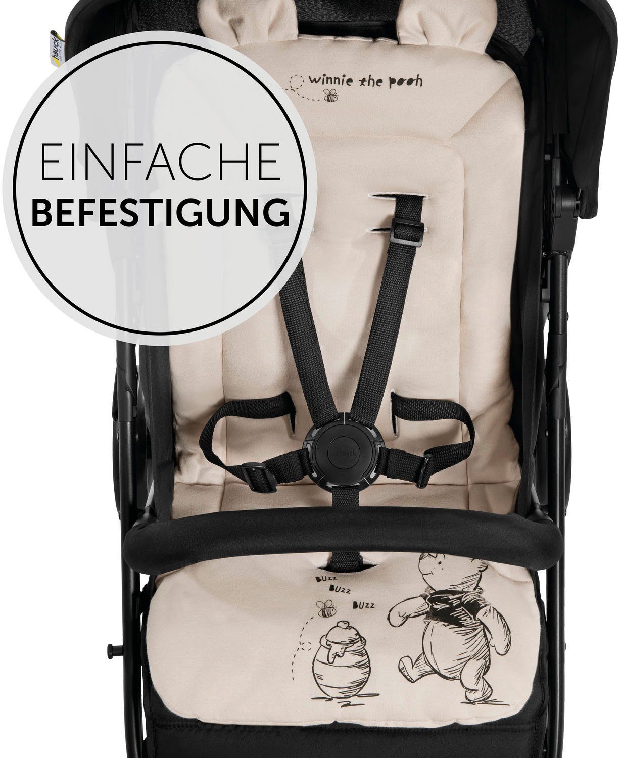 Hauck Zitkussen voor kinderwagens Seat Liner, Winnie the Pooh beige