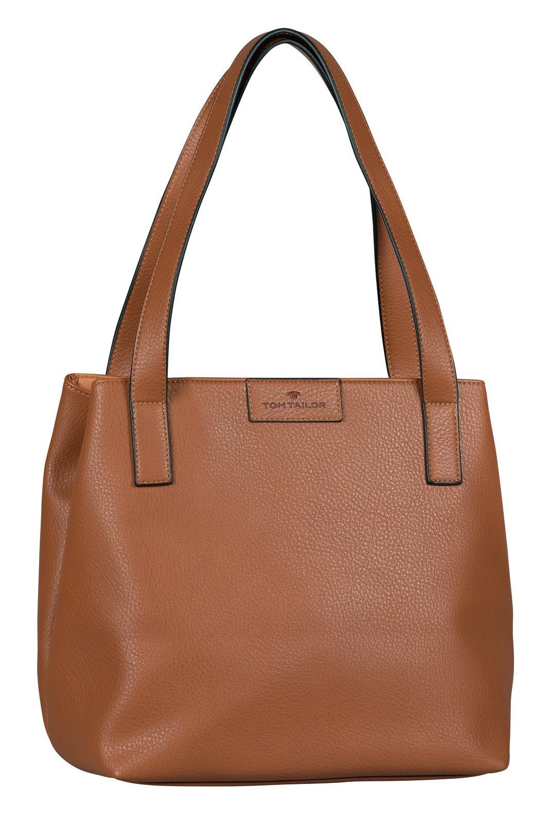 Tom Tailor Shopper MIRI ZIP van gripvast imitatieleer met praktische platte handgrepen
