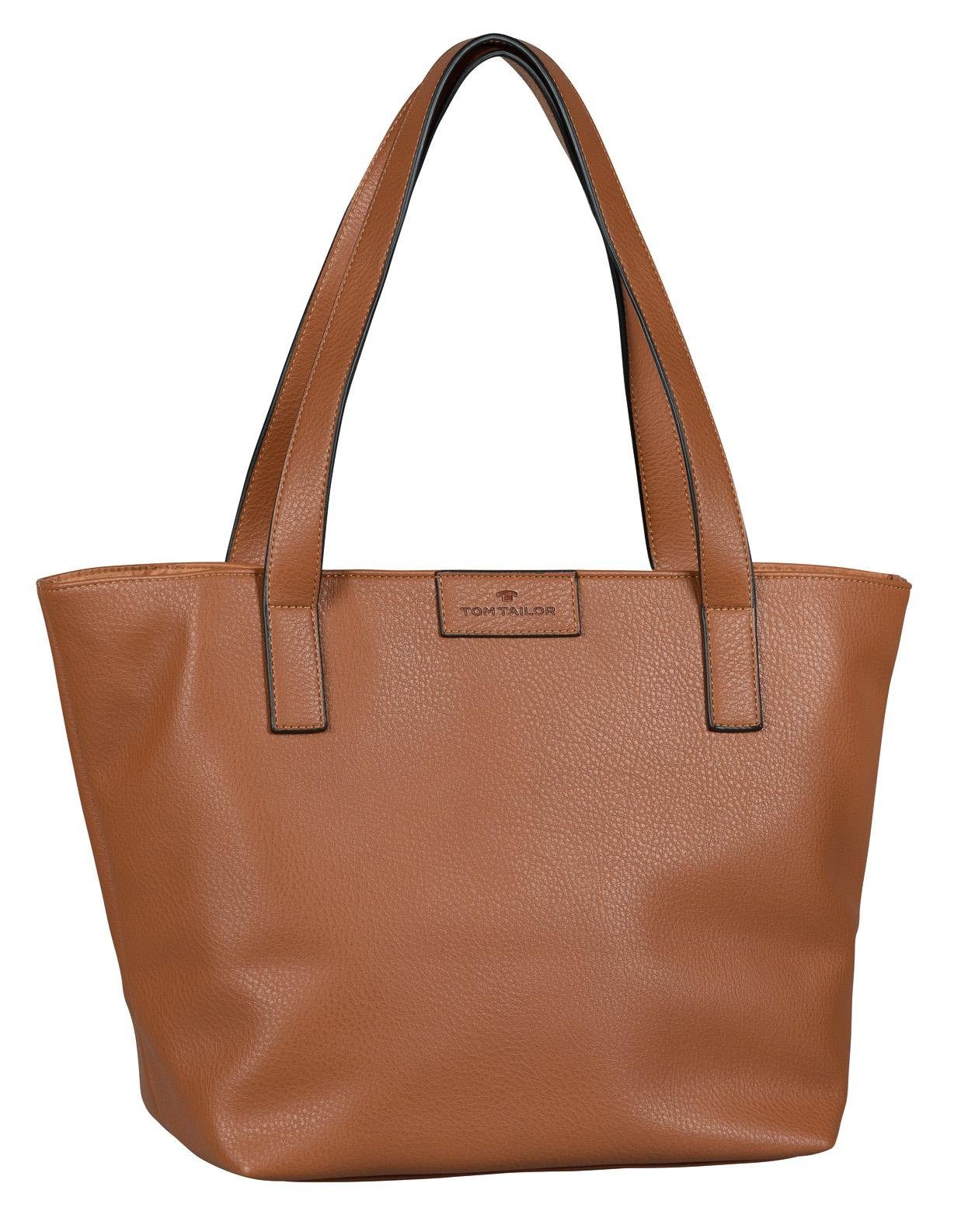 Tom Tailor Shopper MIRI ZIP van gripvast imitatieleer met praktische platte handgrepen