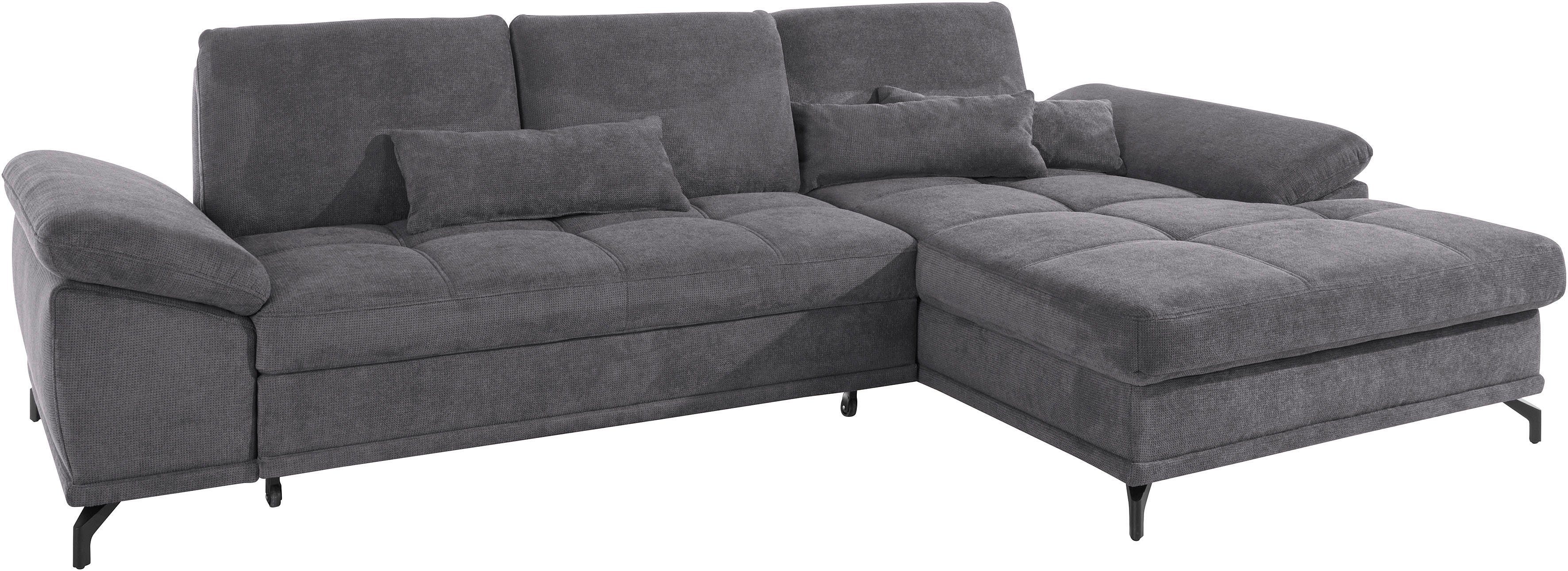 Places of Style Hoekbank Costello L-vorm, B: 301 cm met zitdiepte-, armdeelverstelling &
