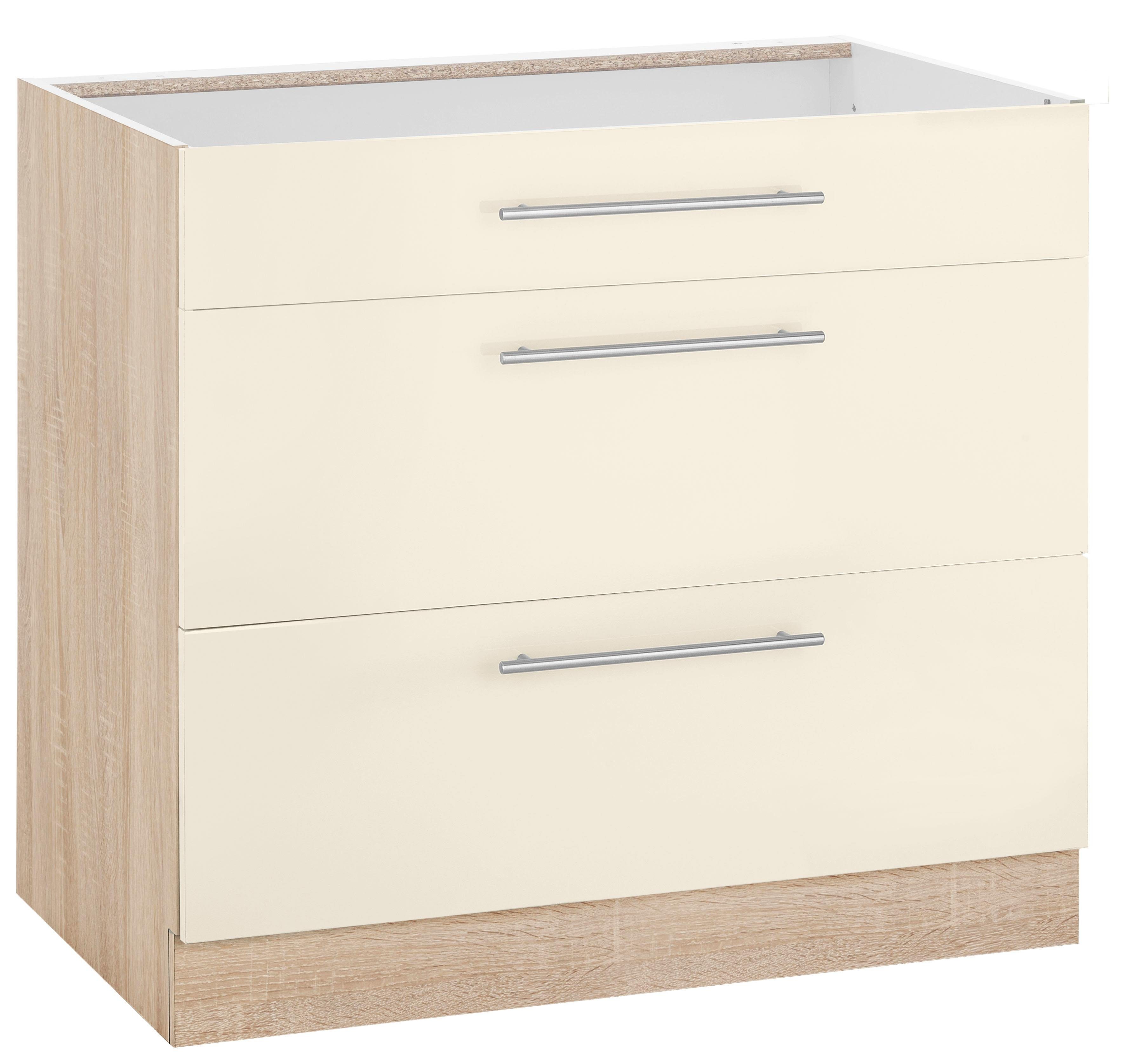wiho Küchen Onderkast Flexi2 Breedte 90-130 cm onderkasten beige