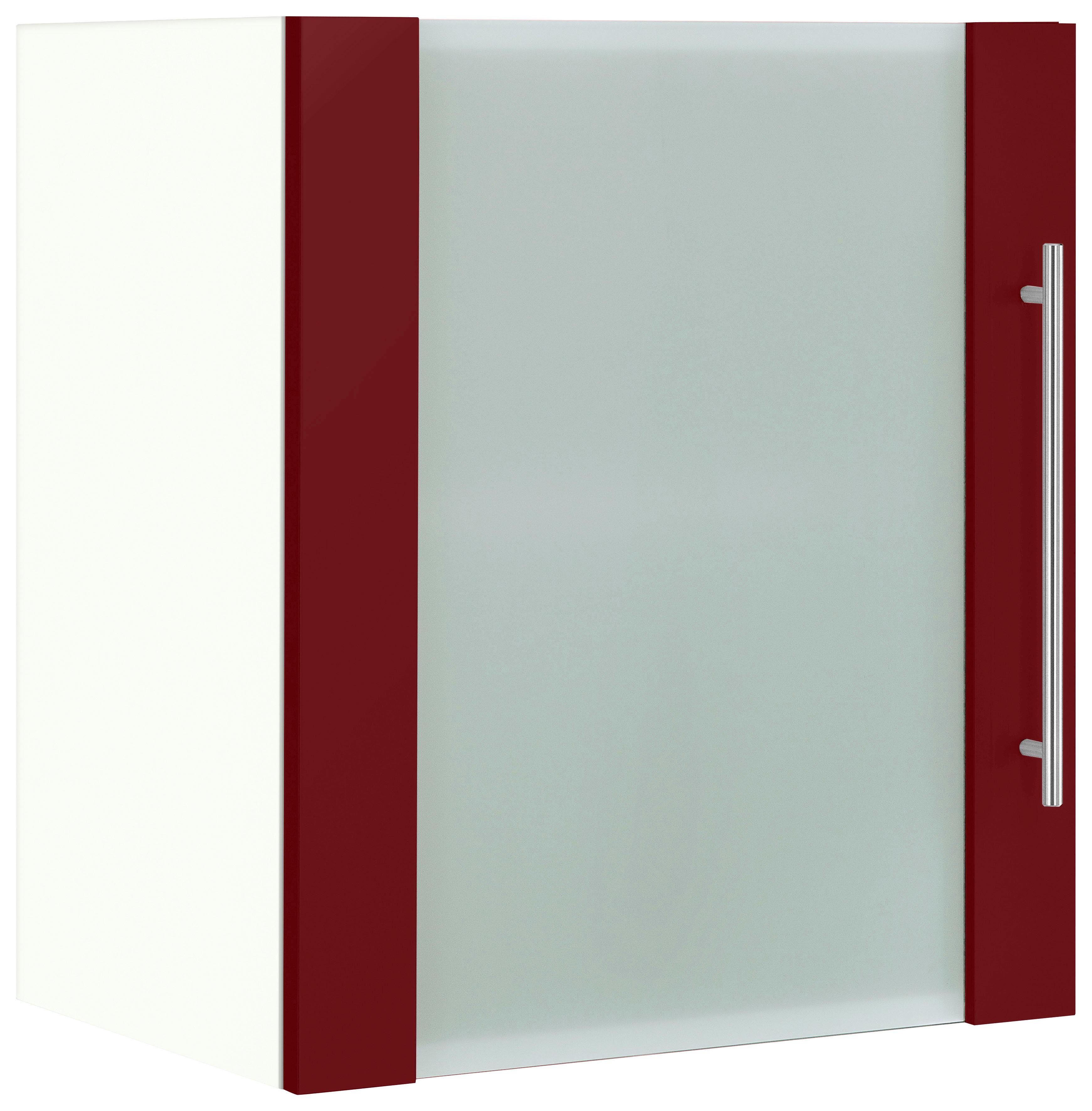 wiho Küchen Hangend kastje met glasdeur Flexi2 Breedte 50 cm hangkasten rood
