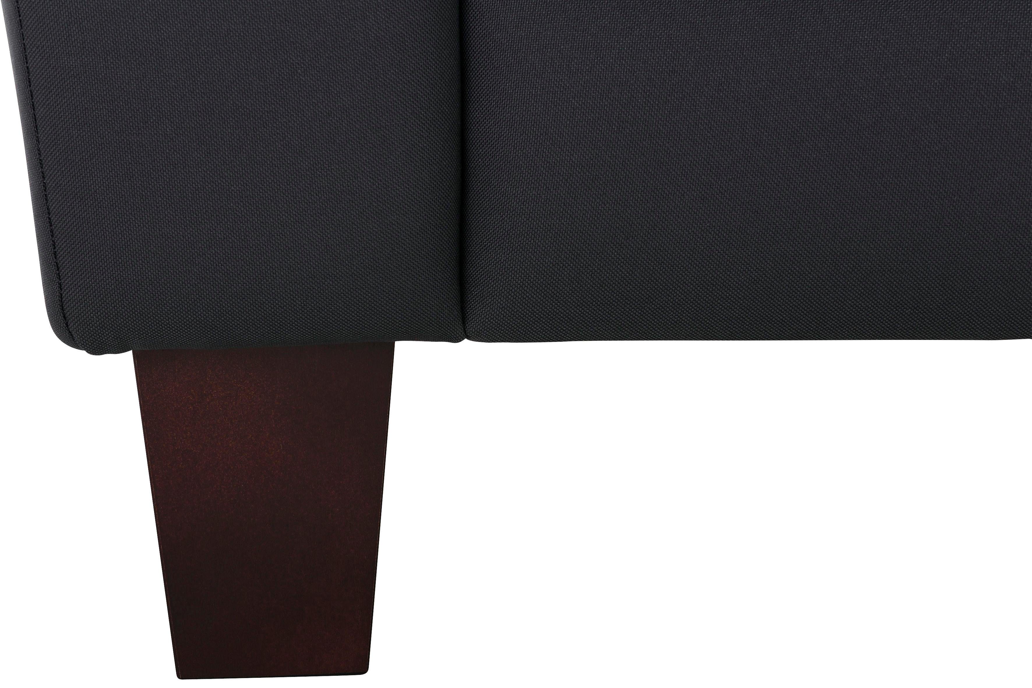 Home affaire Hoekbank Trondheim L-vorm met binnenvering en capitonnage achter, poten beuken donker