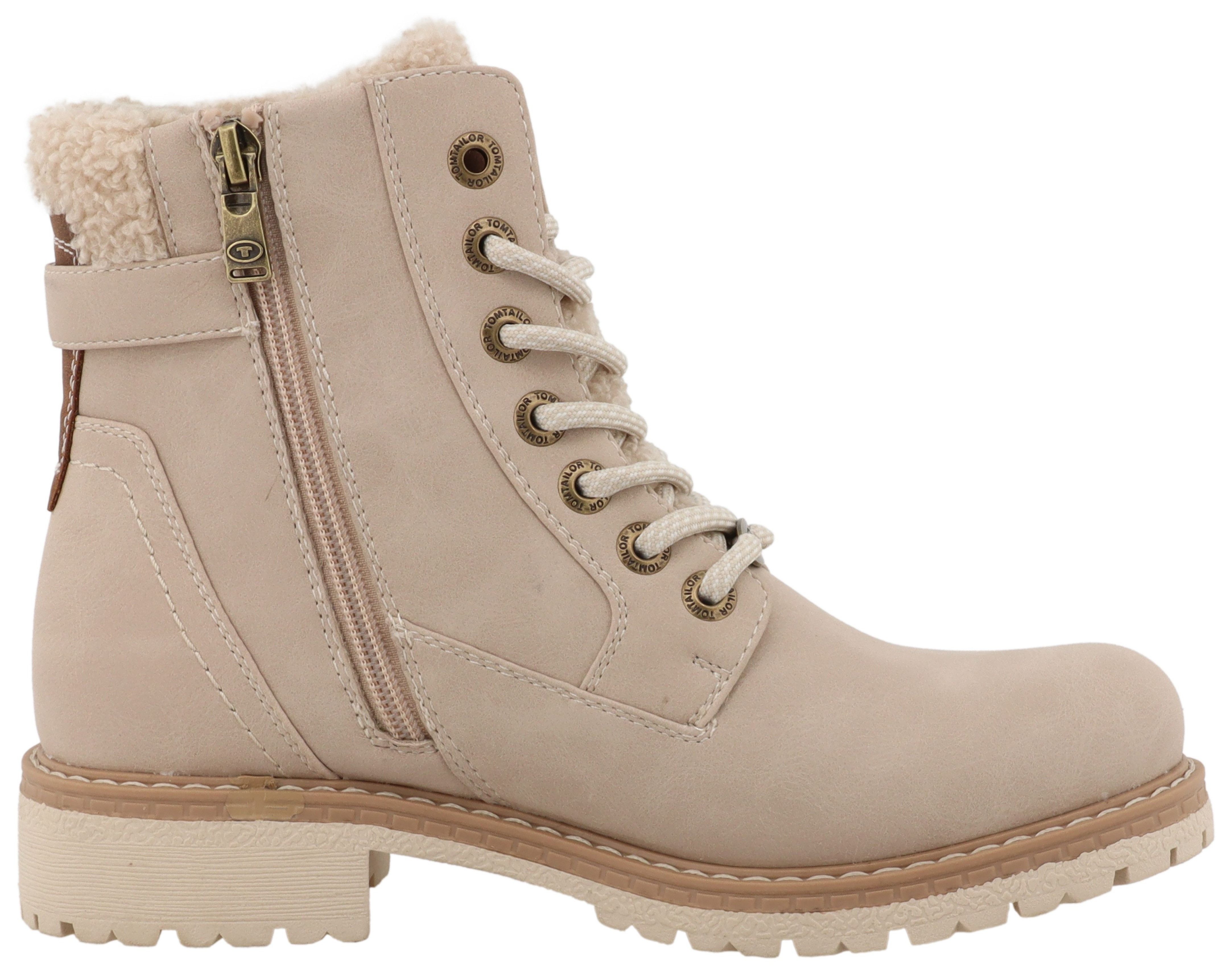 Tom Tailor Winterlaarzen Werkschoenen, hiking boot met blokhak