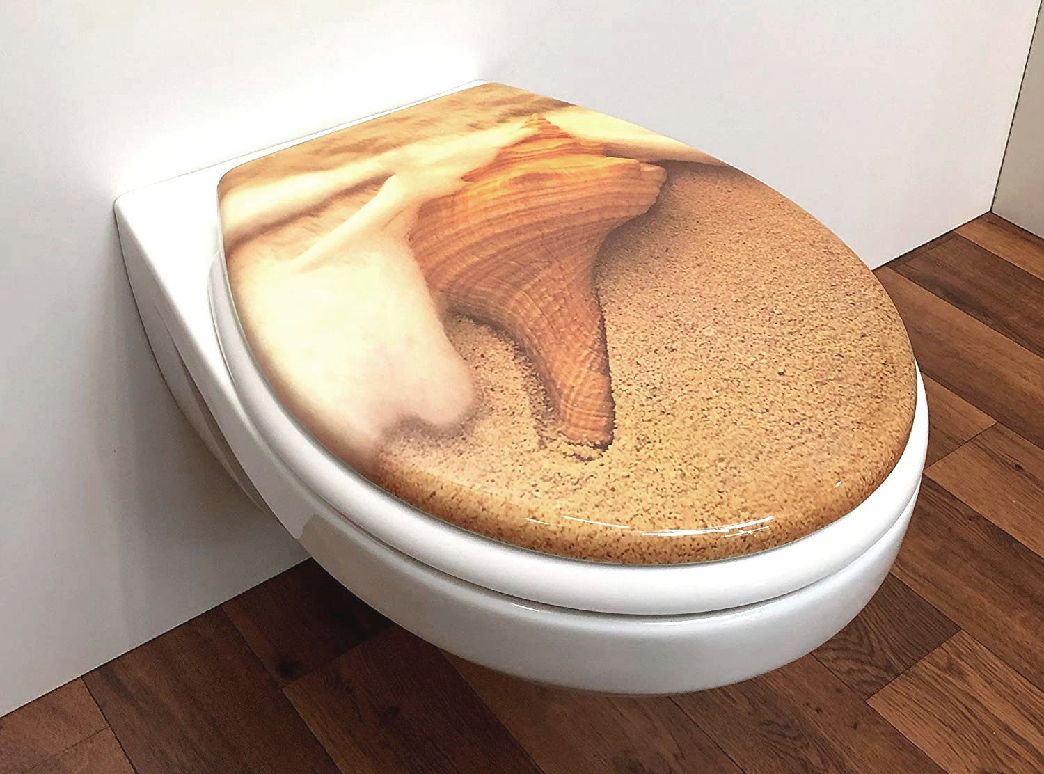 ADOB Toiletzitting Strand Soft-closemechanisme, voor het schoonmaken afneembaar