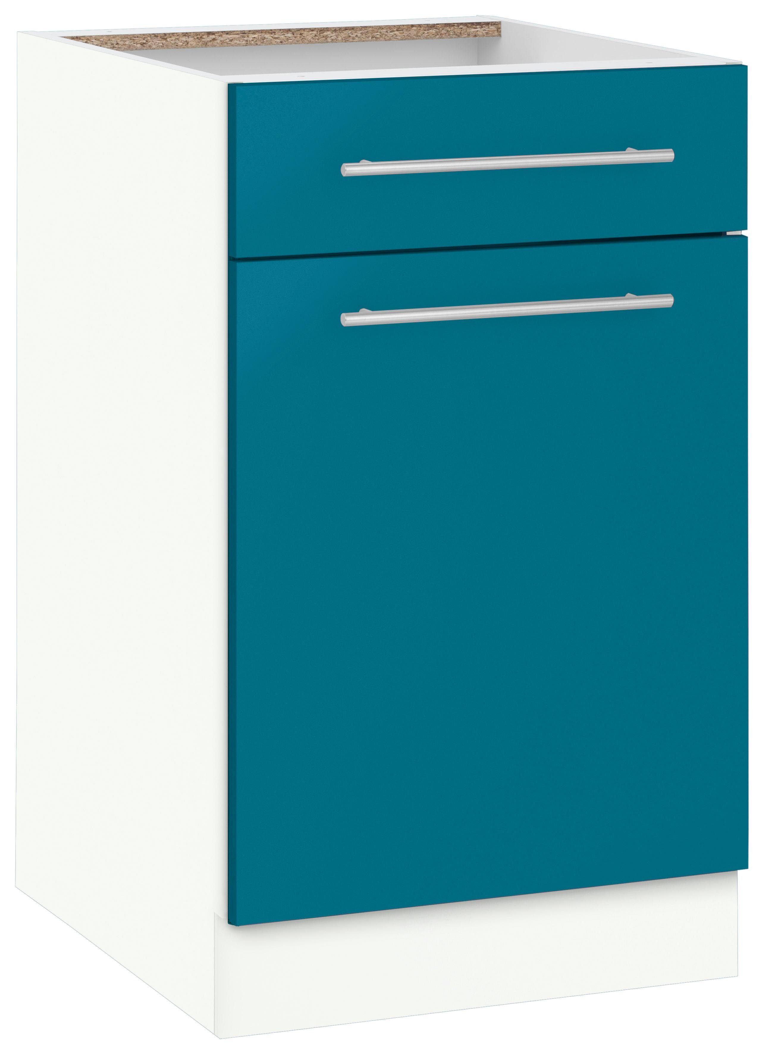 wiho Küchen Onderkast Flexi2 Breedte 50 cm onderkasten blauw
